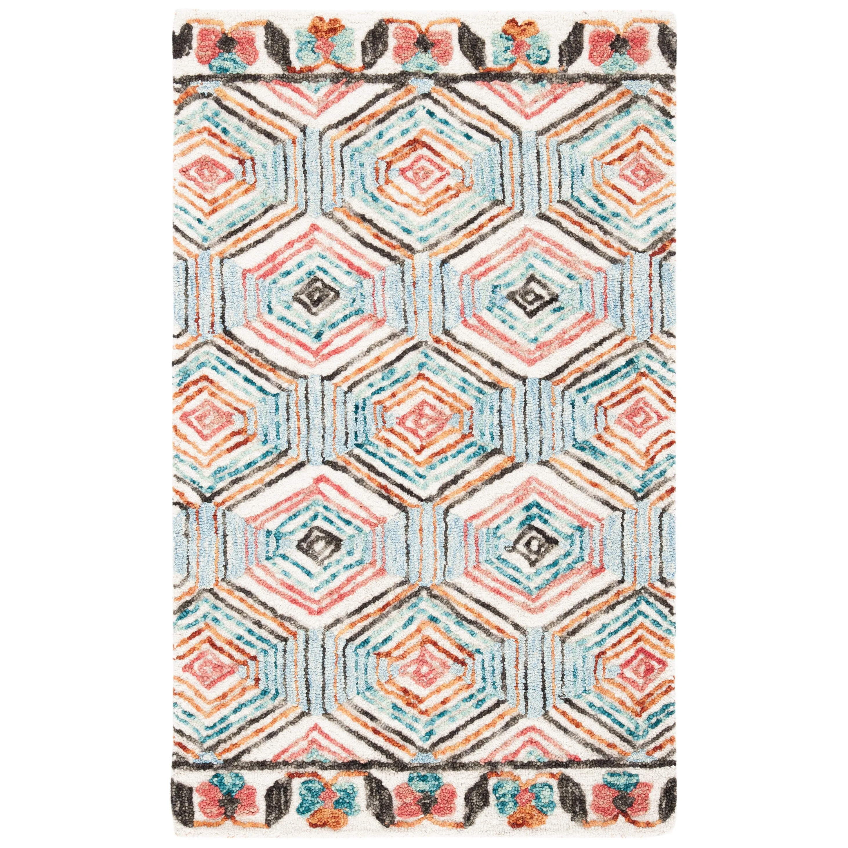 SAFAVIEH Handmade Trace Latoya Geometric Wool Rug