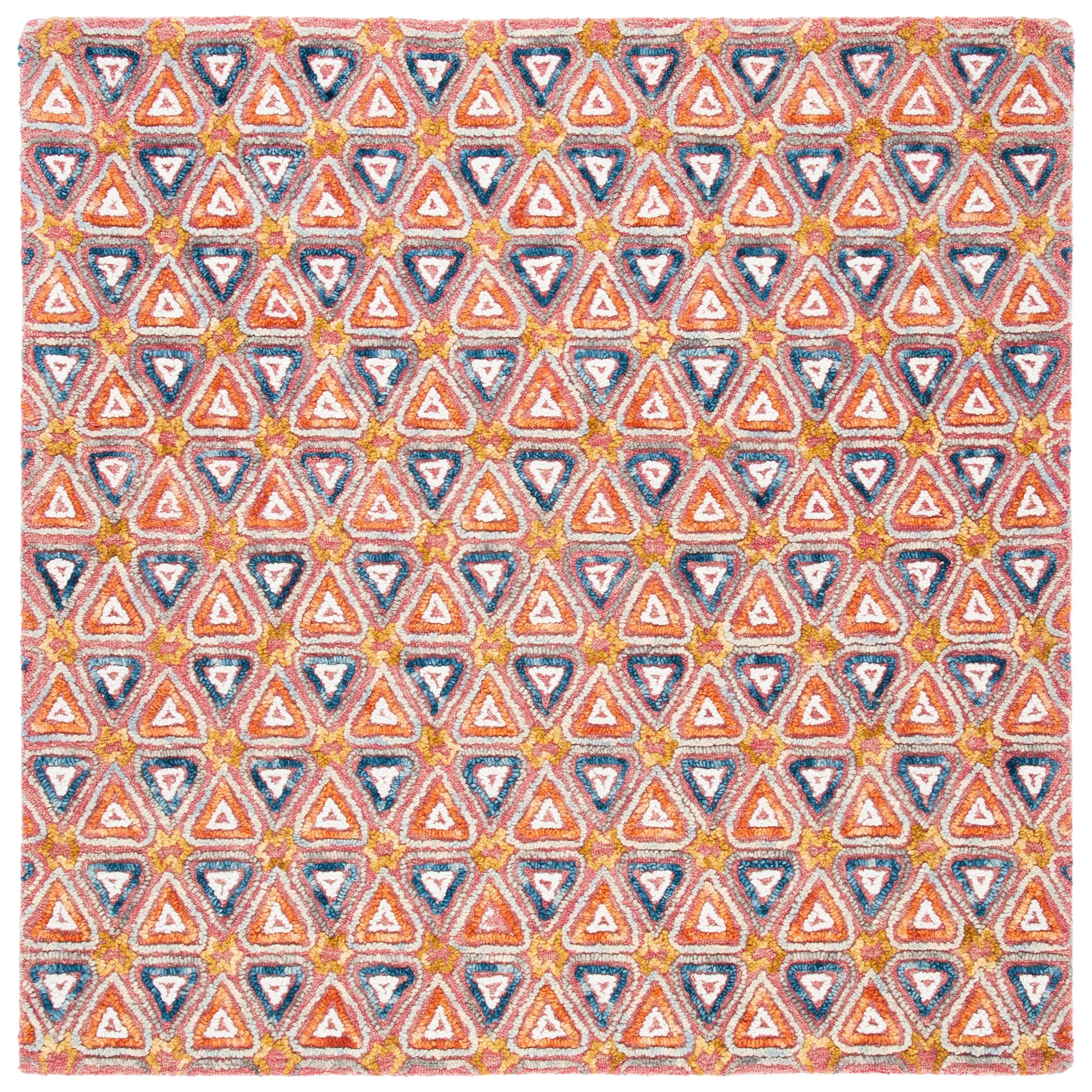 SAFAVIEH Handmade Trace Shalonda Geometric Wool Rug
