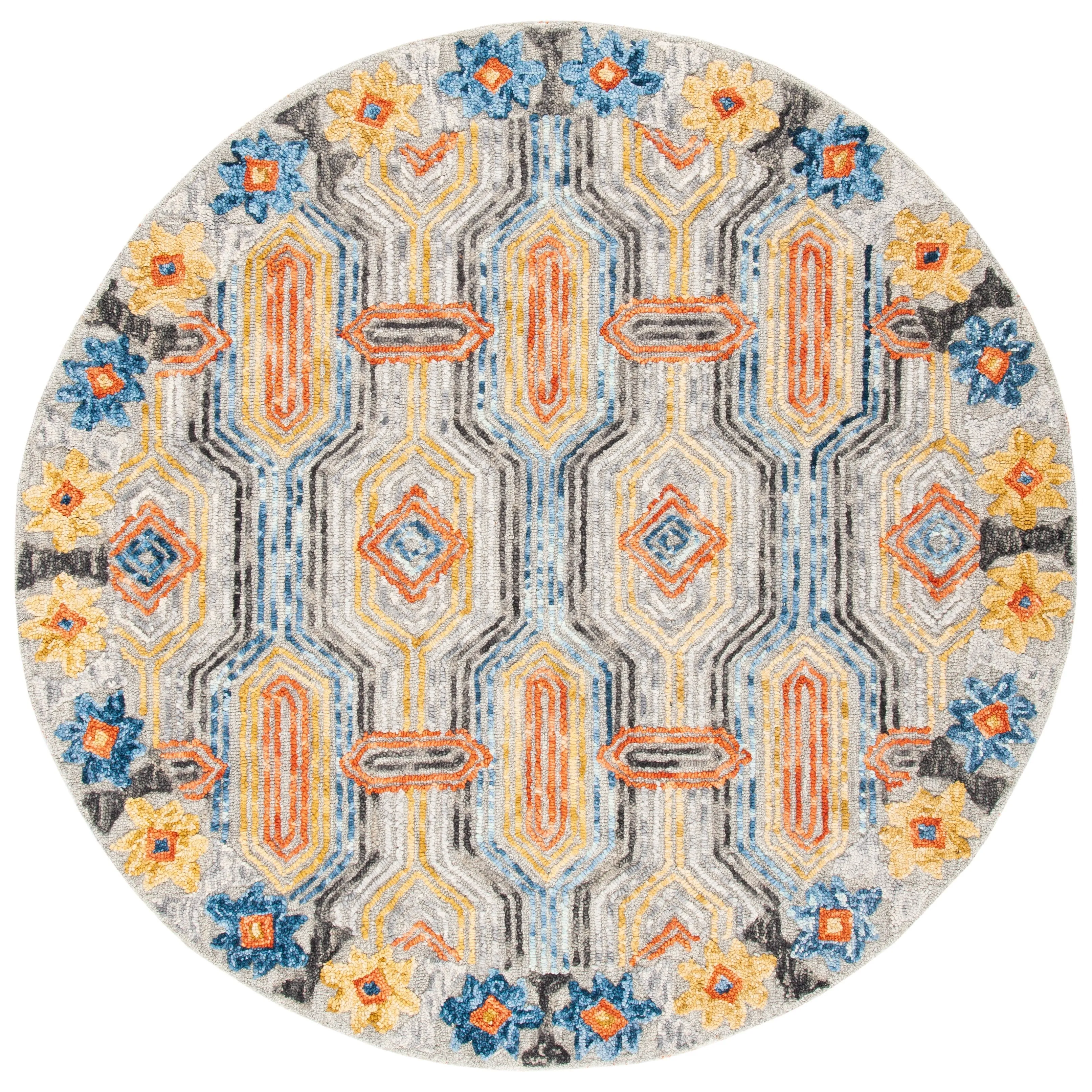 SAFAVIEH Handmade Trace Shalonda Geometric Wool Rug