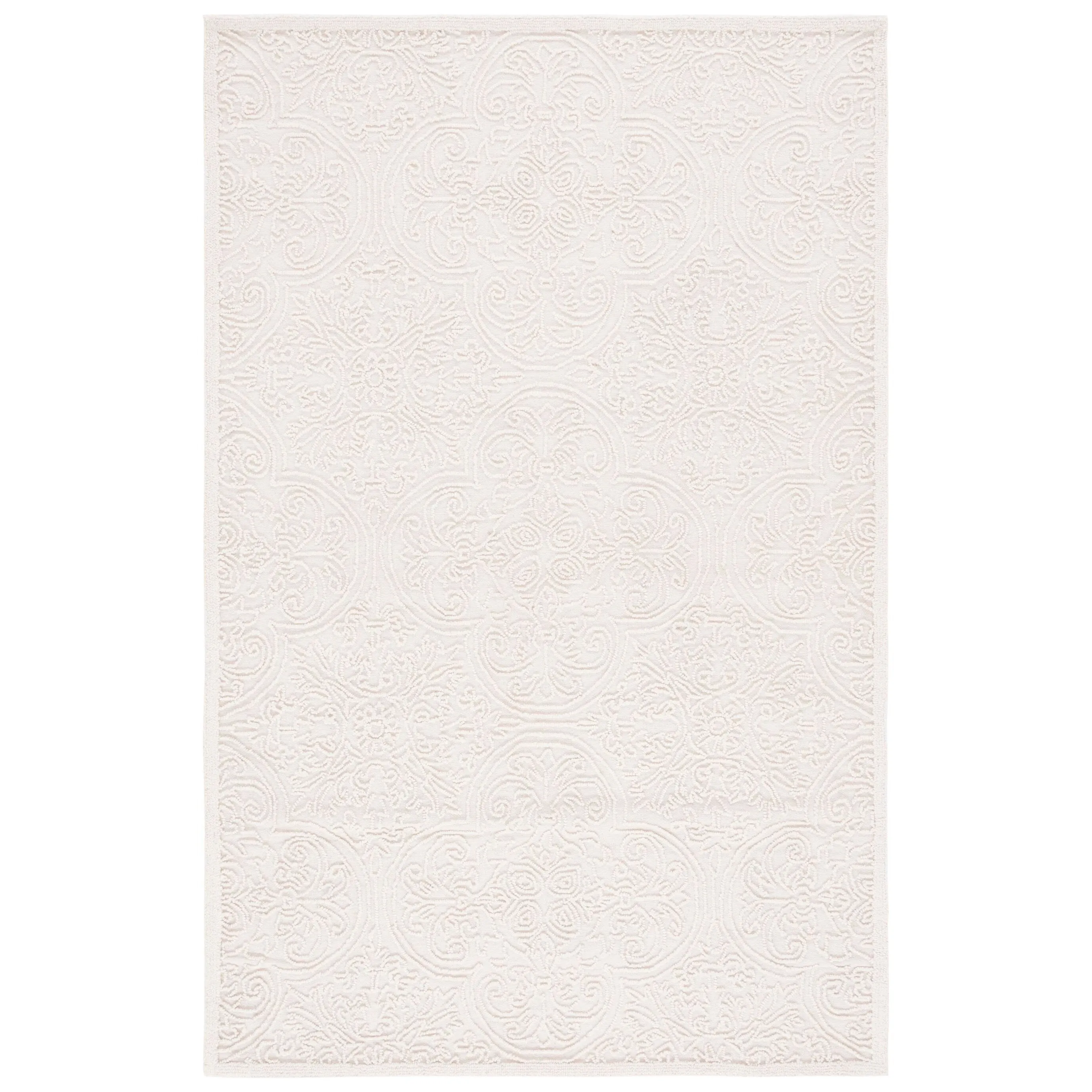 SAFAVIEH Handmade Trace Zoje Modern Wool Rug - Ivory - 5' x 8'