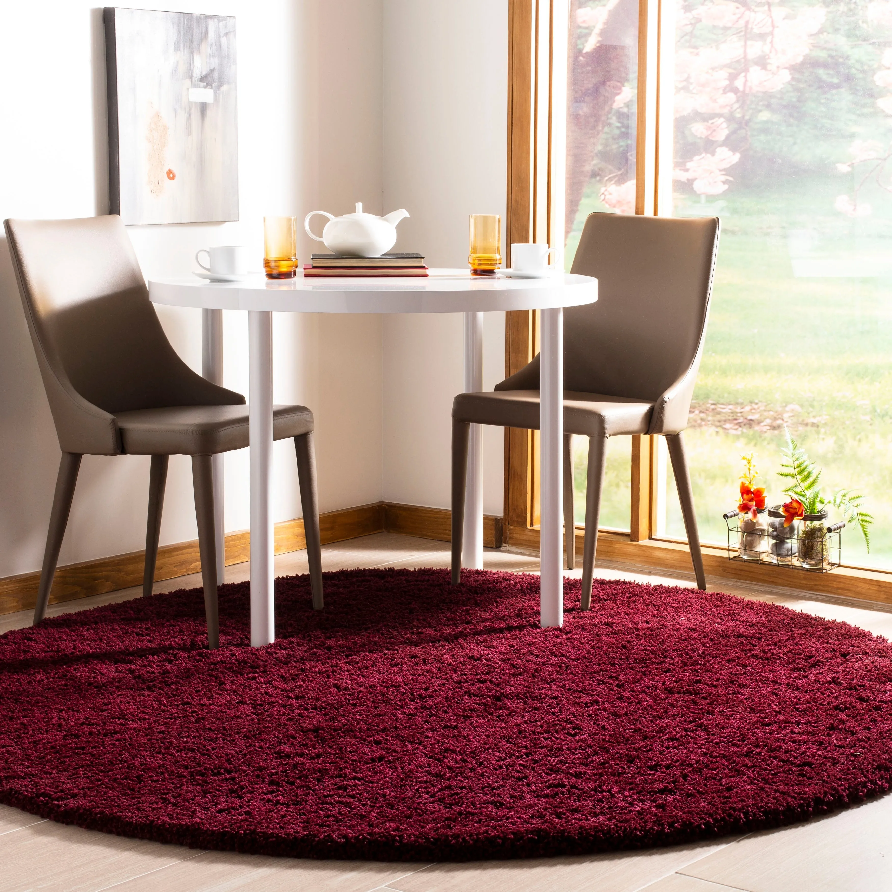 SAFAVIEH Laguna Shag Viroana Solid 2-inch Thick Rug
