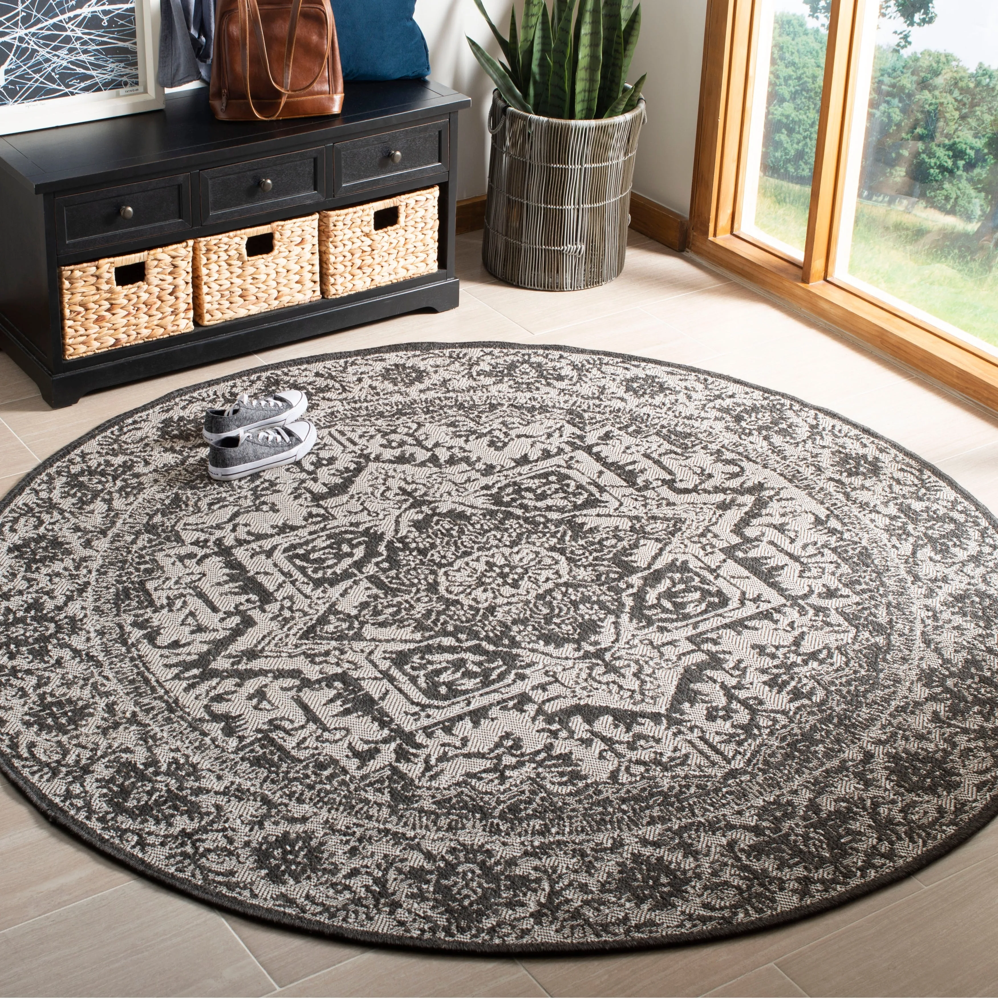 SAFAVIEH Linden Karol Indoor/ Outdoor Waterproof Patio Backyard Rug