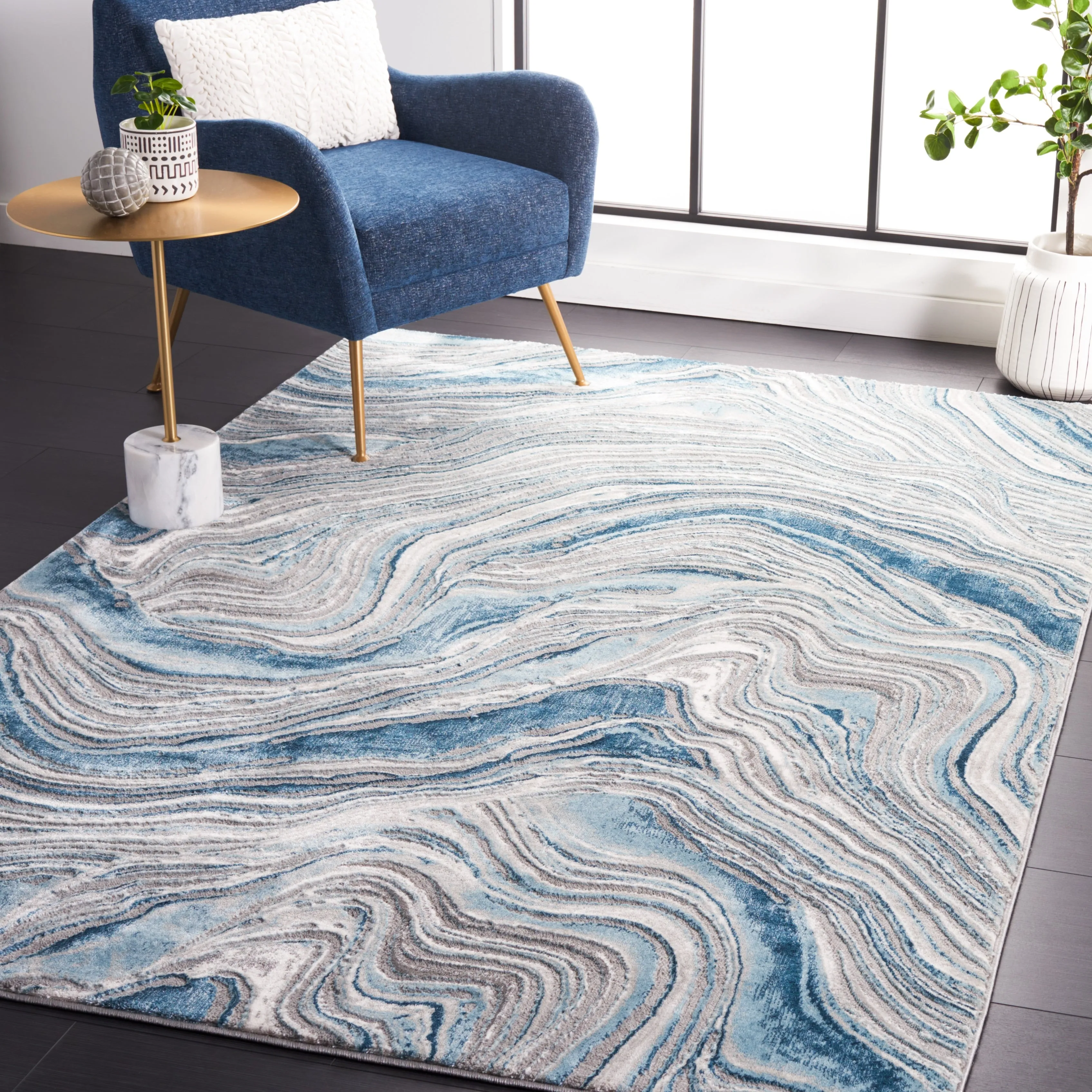 SAFAVIEH Meadow Marjolein Modern Abstract Rug