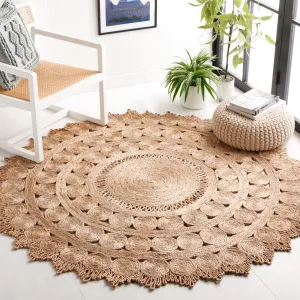 SAFAVIEH Natural Fiber Ouida French Country Round Jute Rug