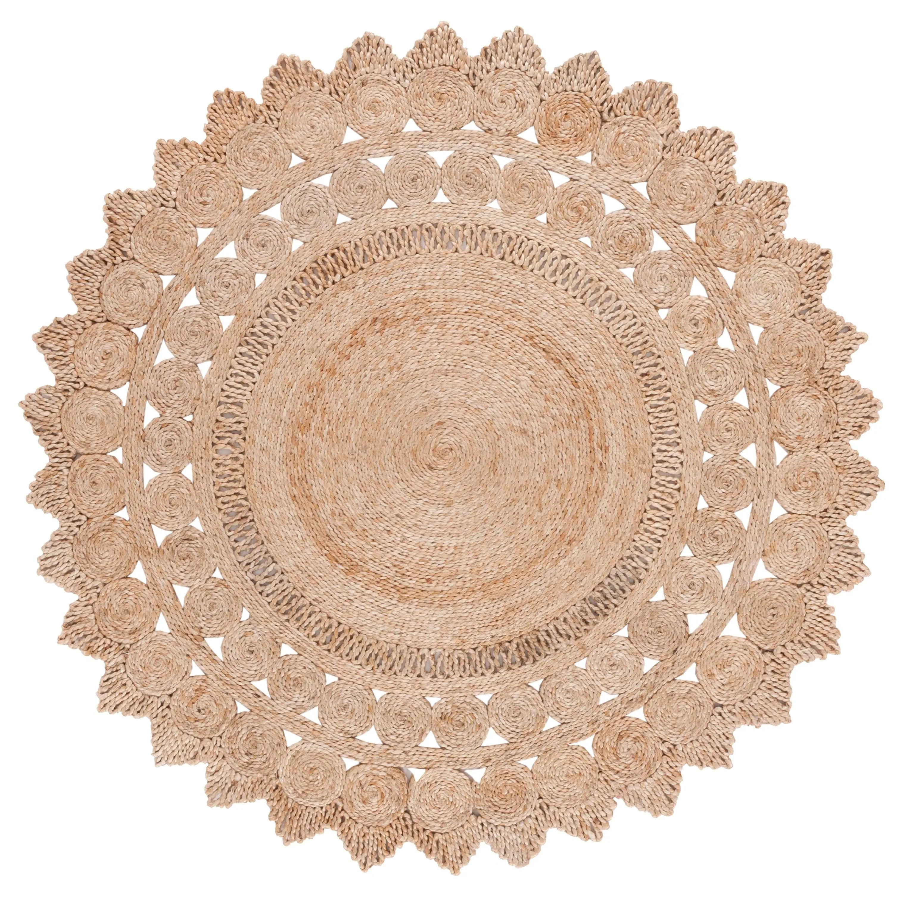SAFAVIEH Natural Fiber Ouida French Country Round Jute Rug