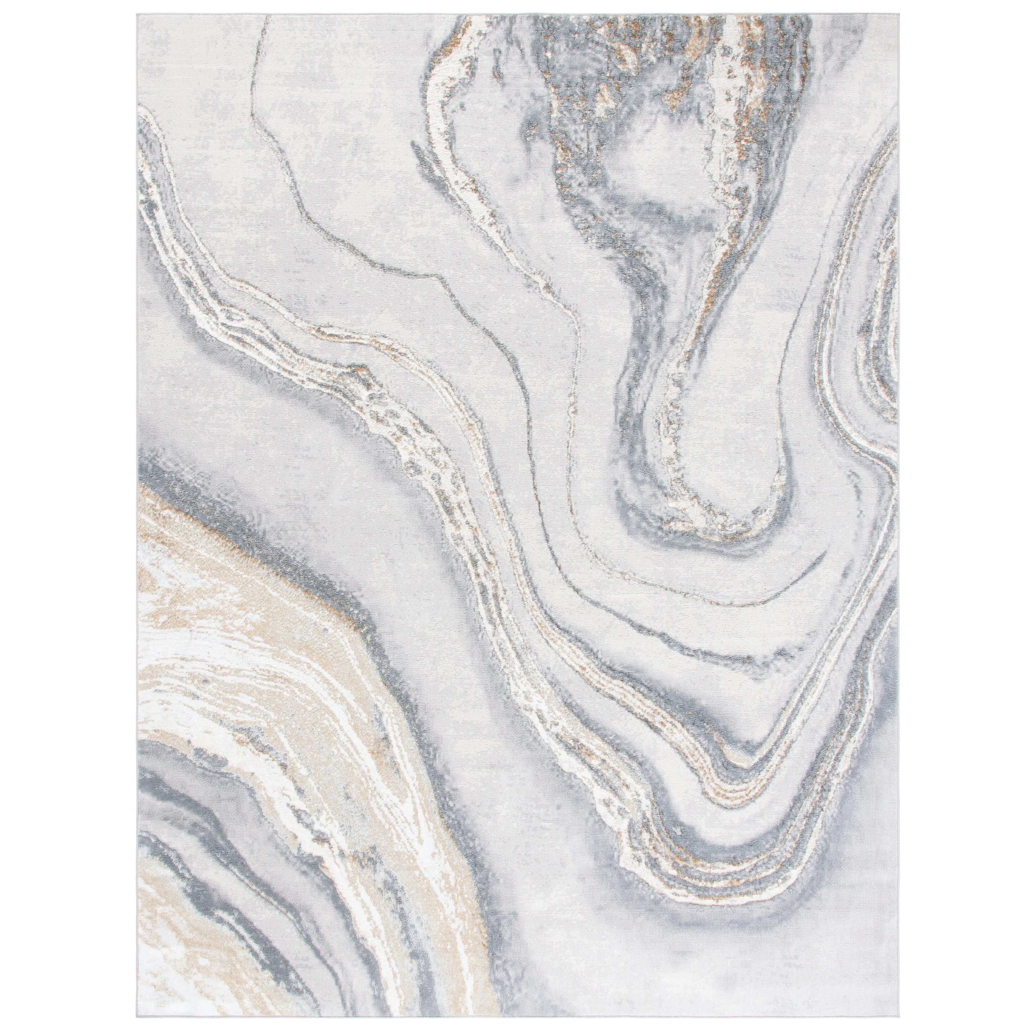 SAFAVIEH Orchard Ayala Modern Abstract Rug - Grey/Gold - 8' x 10'