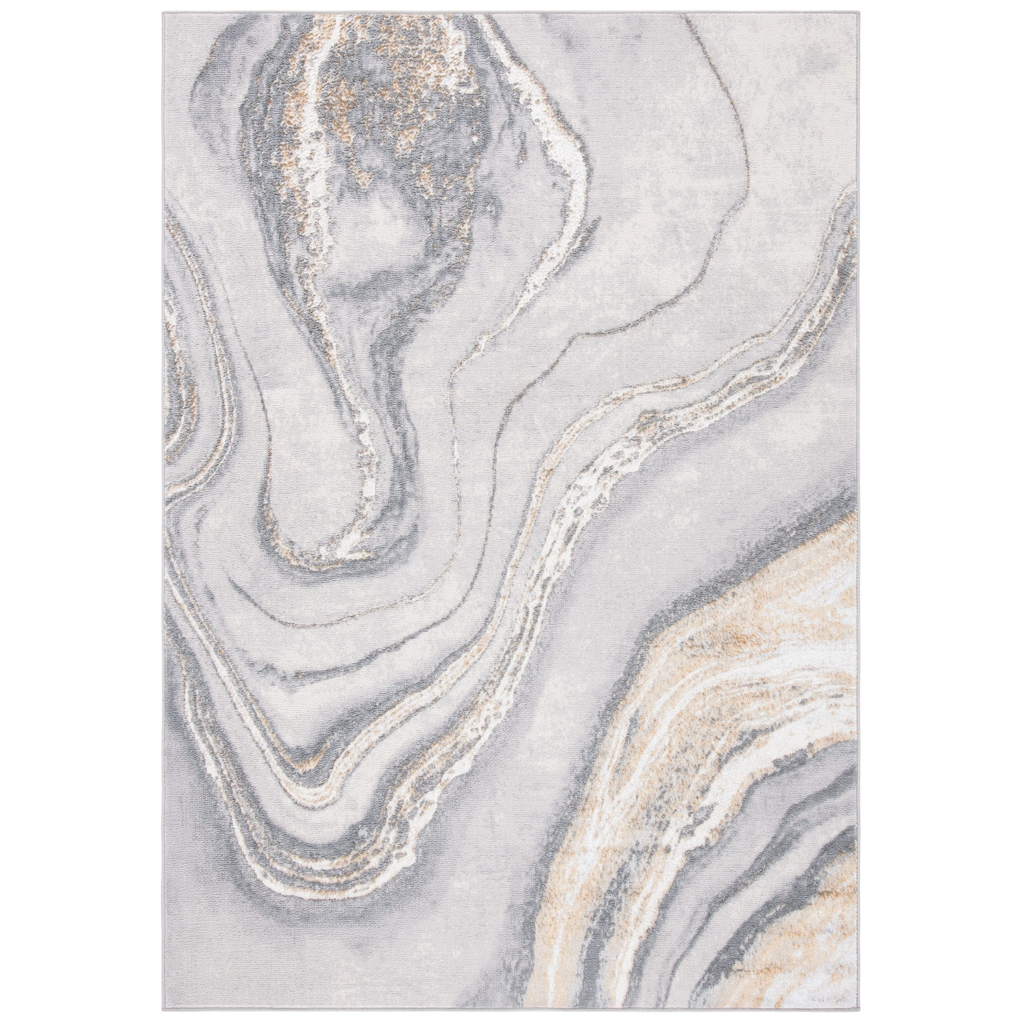 SAFAVIEH Orchard Ayala Modern Abstract Rug - Grey/Gold - 8' x 10'