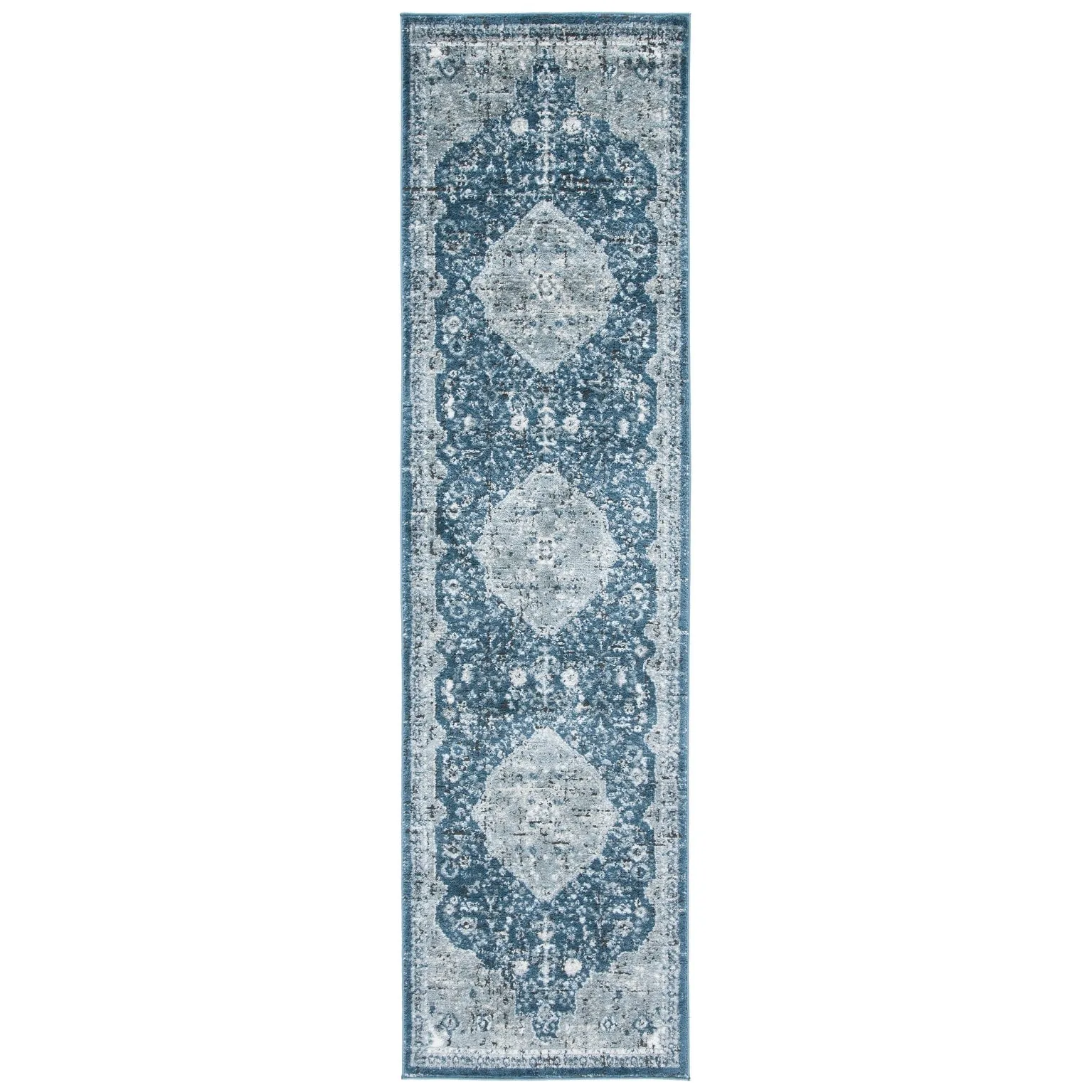 SAFAVIEH Oregon Hildegarde Traditional Oriental Navy/Ivory Rug