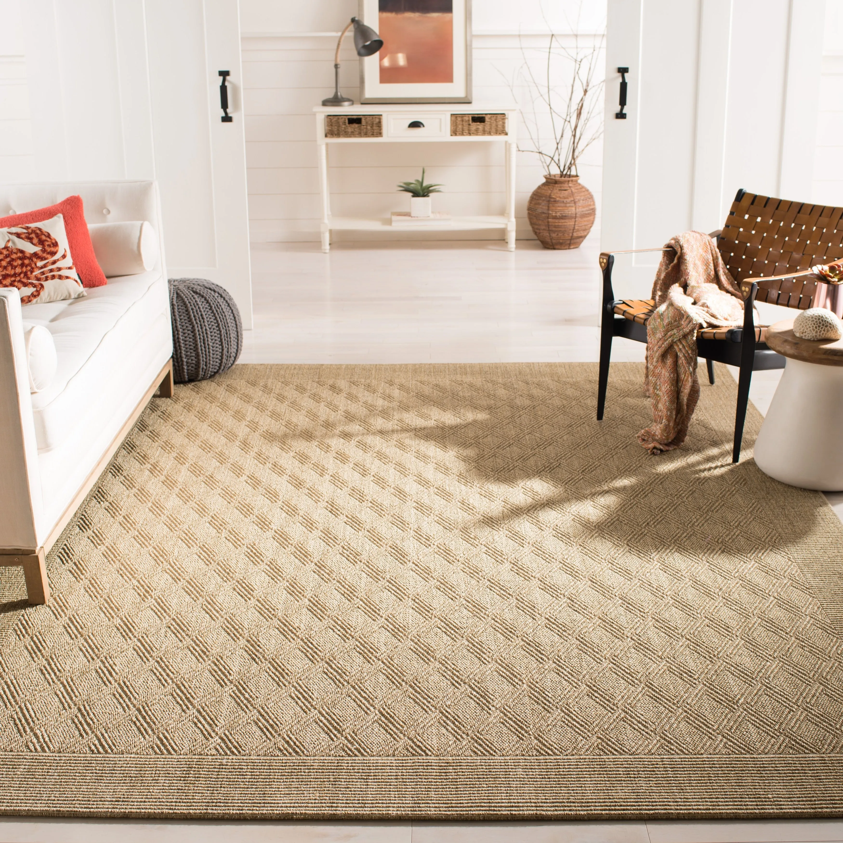 SAFAVIEH. Palm Beach Ferne Trellis Sisal/ Jute Rug