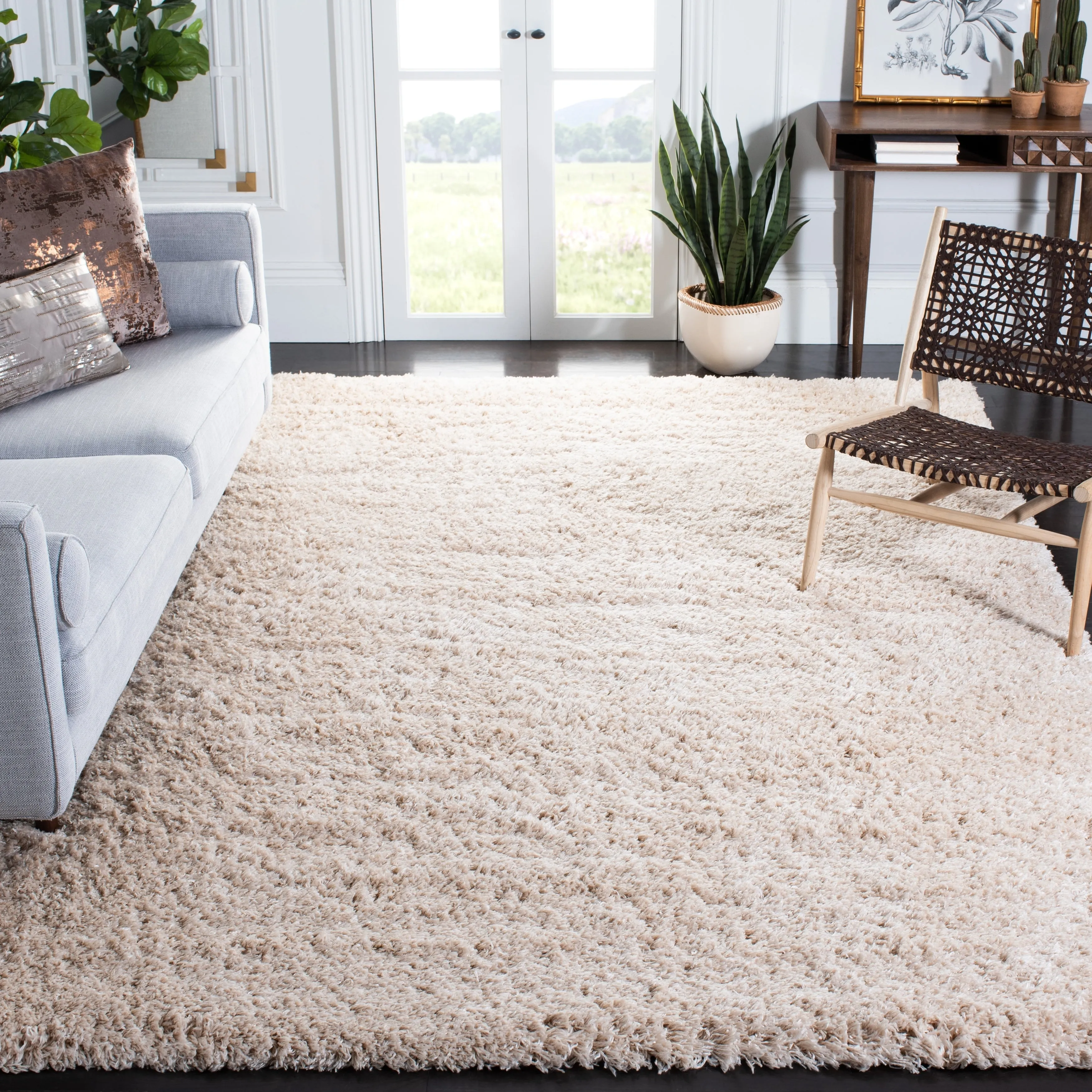 SAFAVIEH Polar Shag Alabama Glam Solid 3-inch Extra Thick