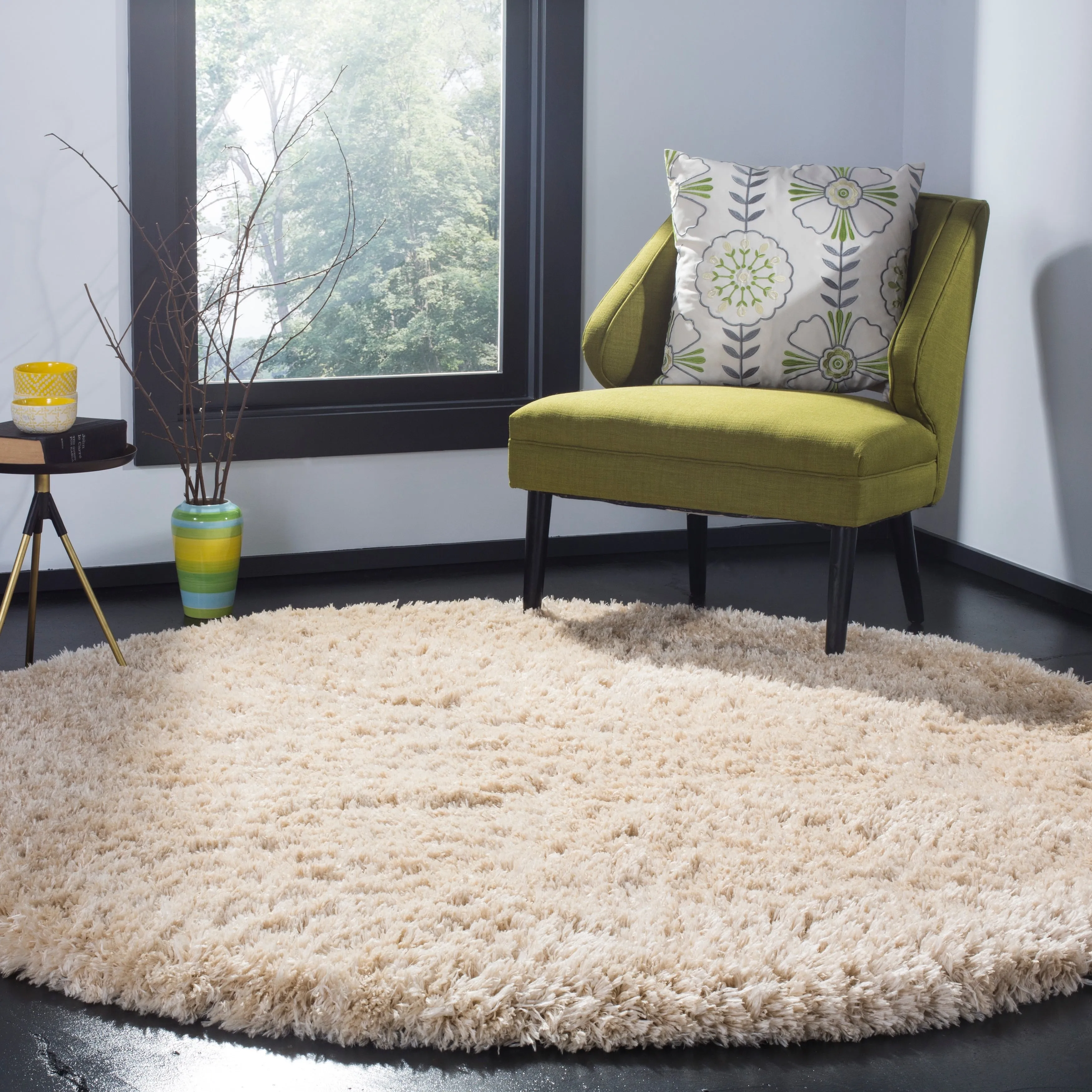 SAFAVIEH Polar Shag Alabama Glam Solid 3-inch Extra Thick