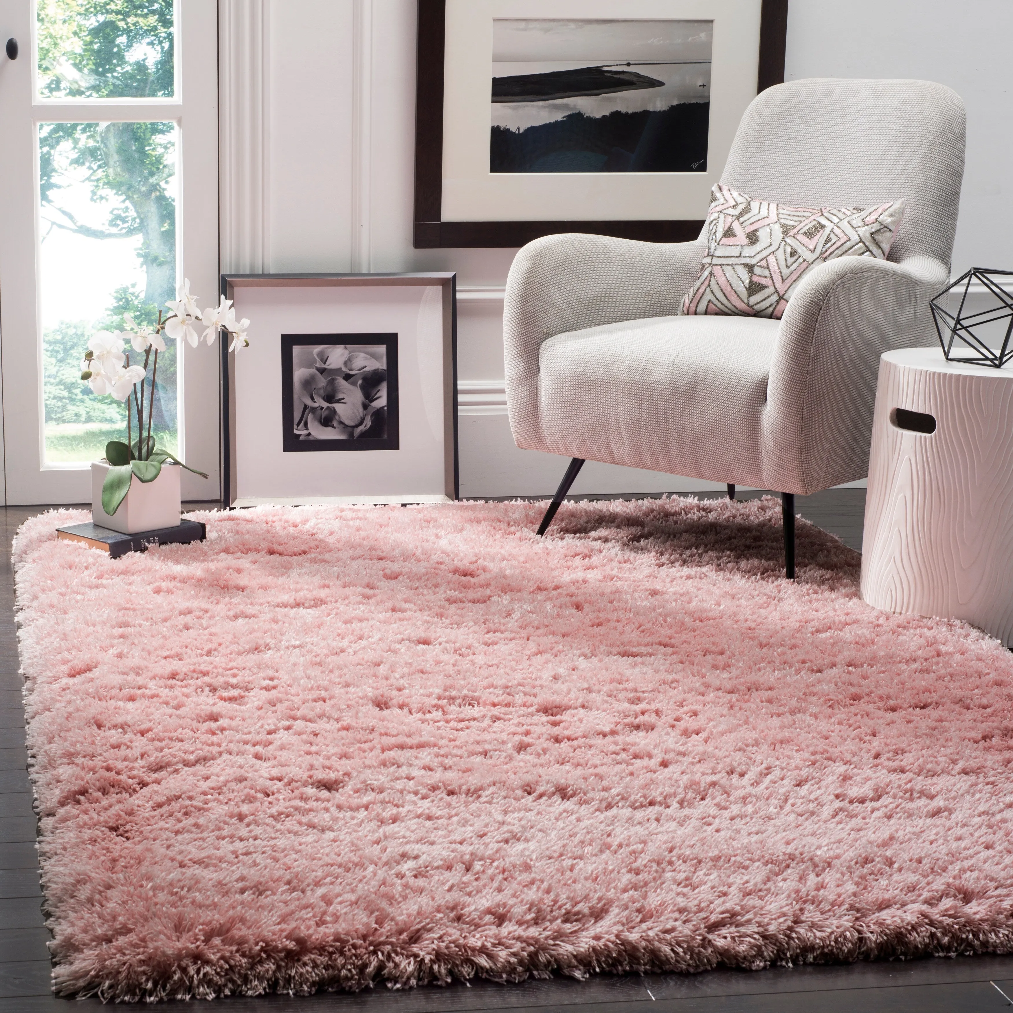 SAFAVIEH Polar Shag Alabama Glam Solid 3-inch Extra Thick