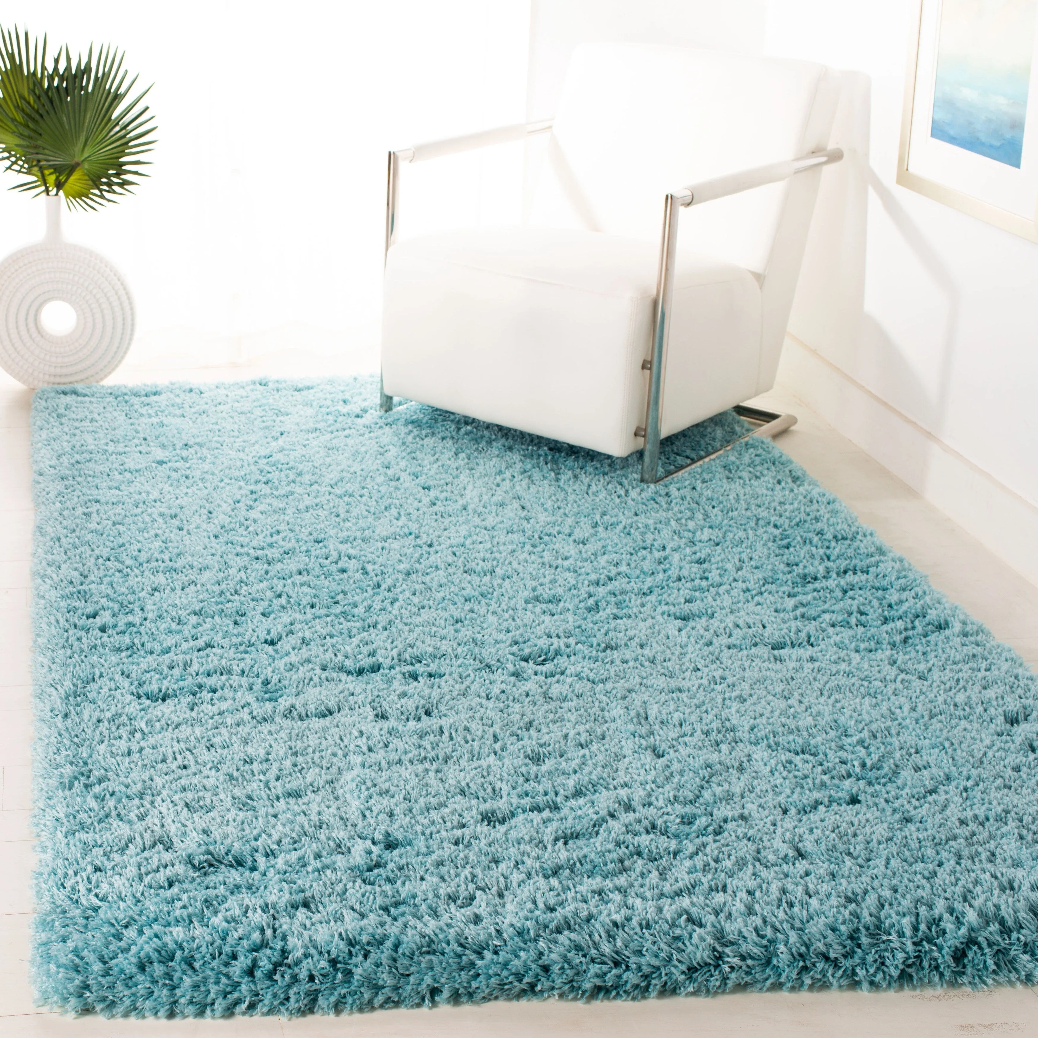 SAFAVIEH Polar Shag Alabama Glam Solid 3-inch Extra Thick
