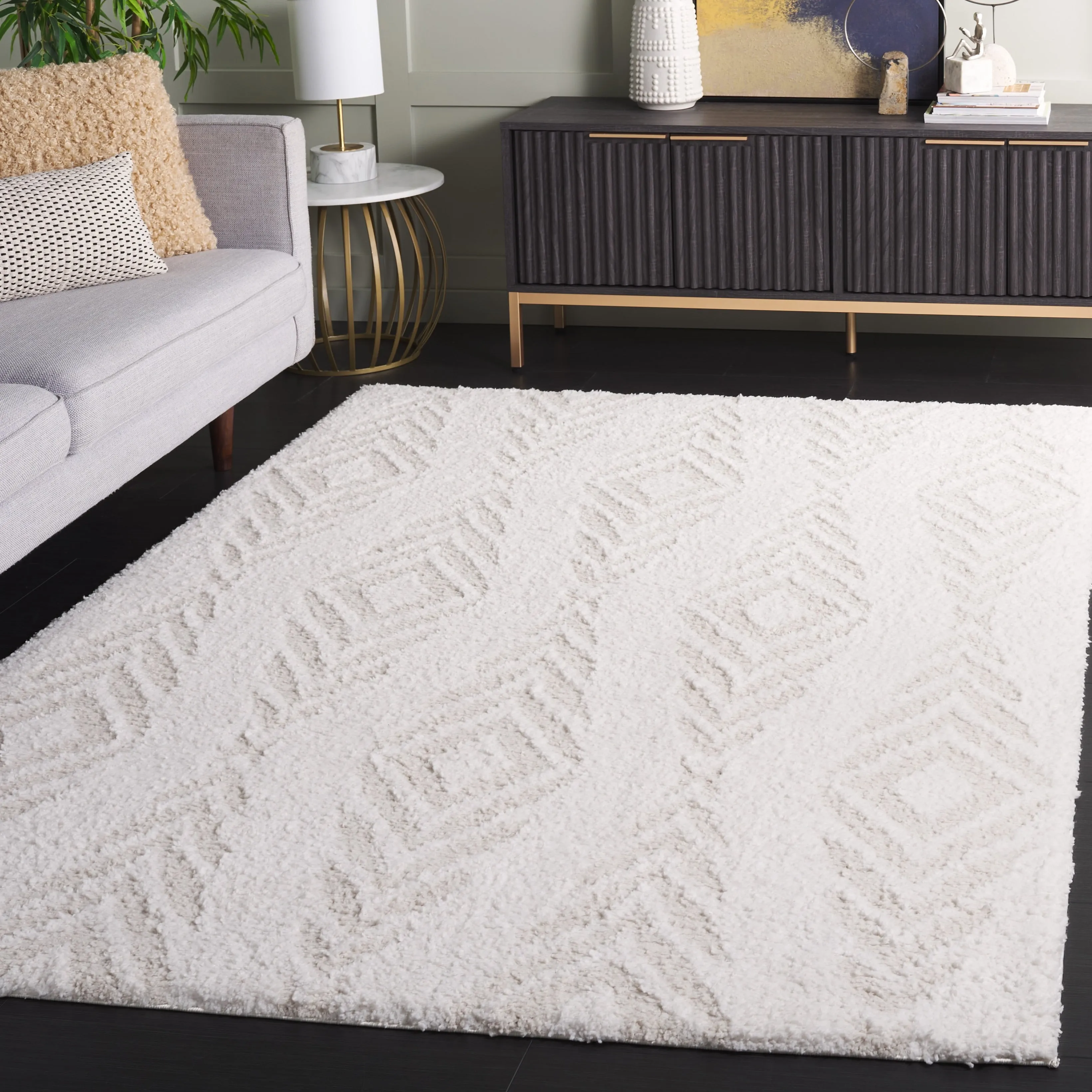SAFAVIEH Rumi Shag Pollie Shag Rug