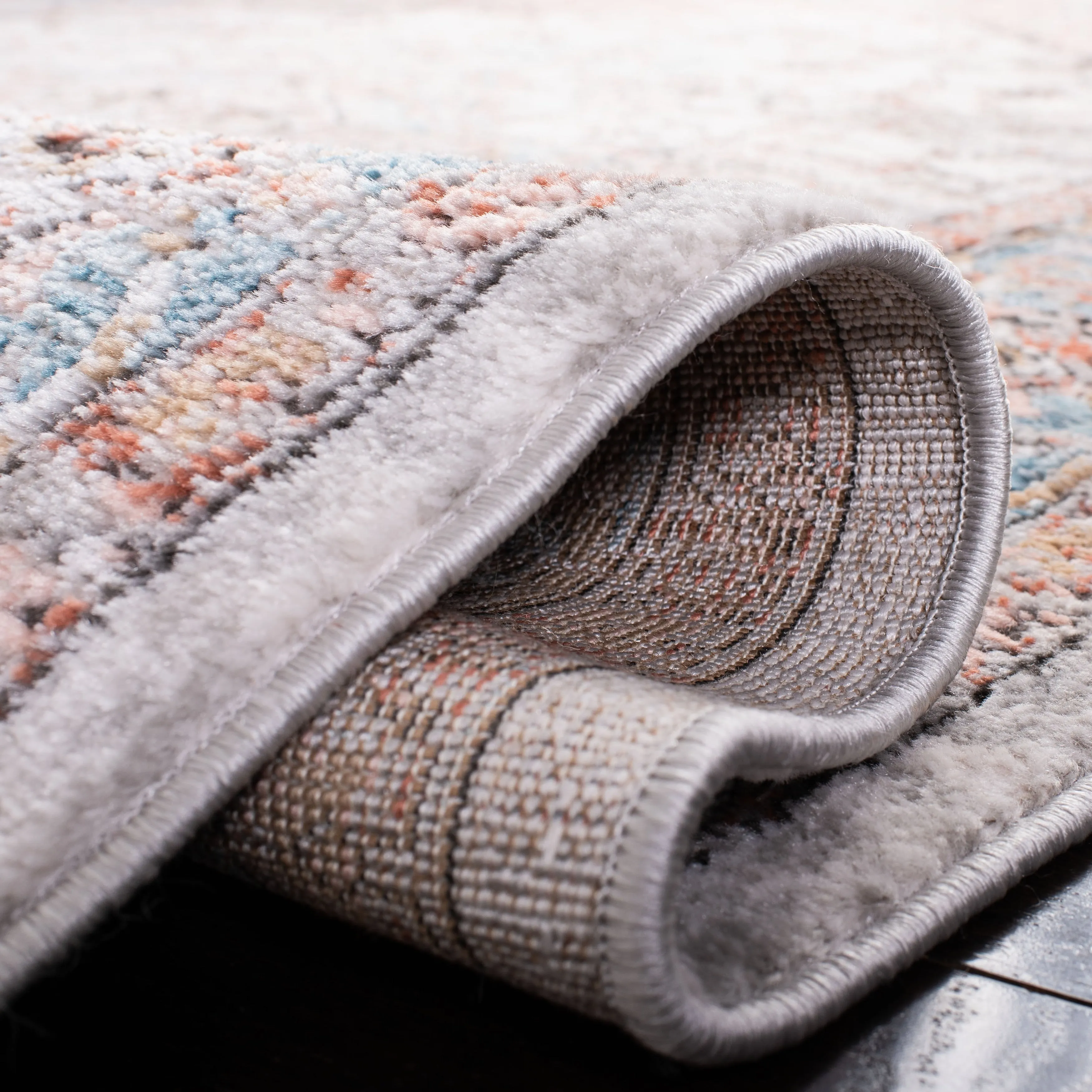 SAFAVIEH Shivan Karima Contemporary Rug - Grey/Blue - 2' 6 x 8'
