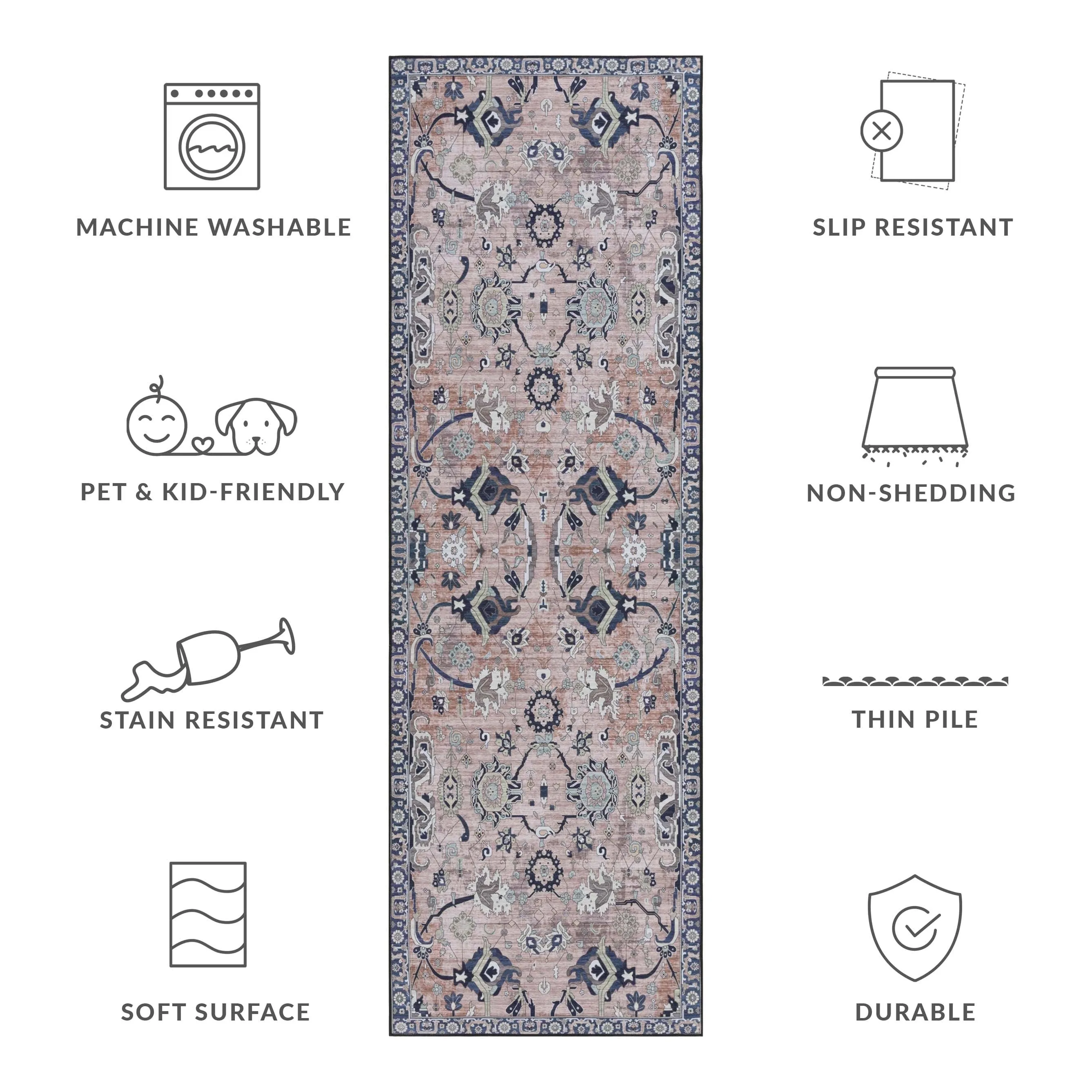 SAFAVIEH Tucson Easter Transitional Machine Washable Rug
