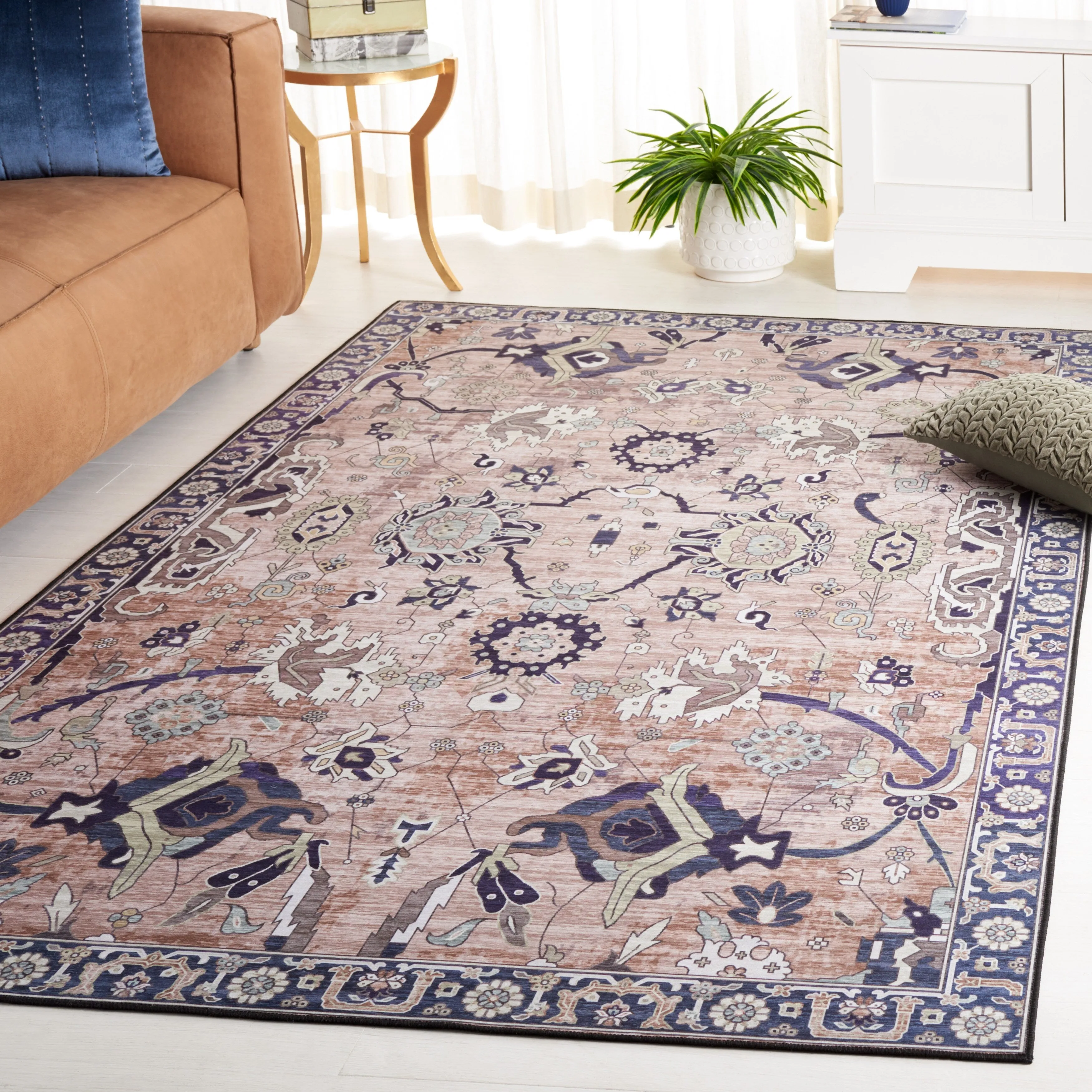 SAFAVIEH Tucson Easter Transitional Machine Washable Rug