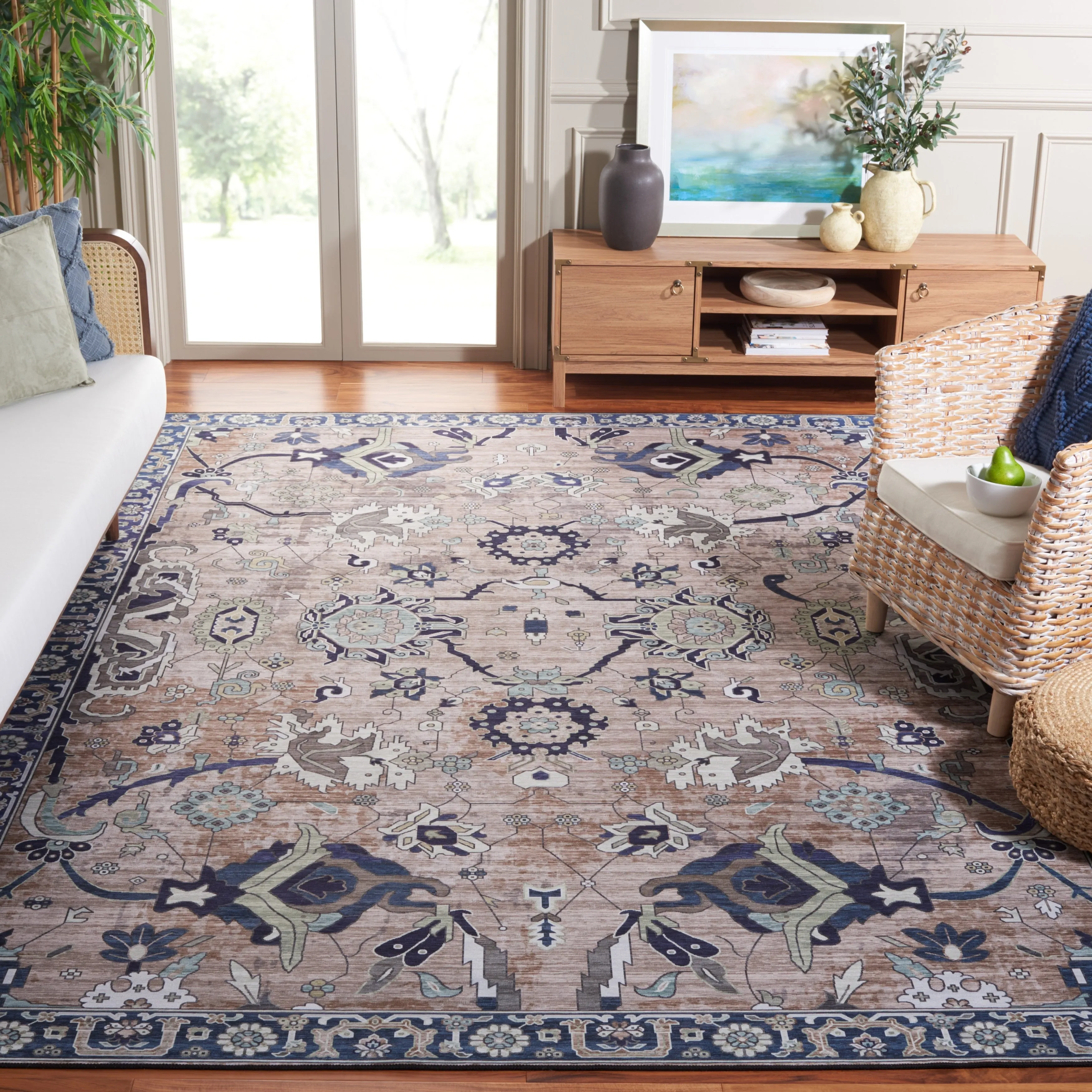 SAFAVIEH Tucson Easter Transitional Machine Washable Rug