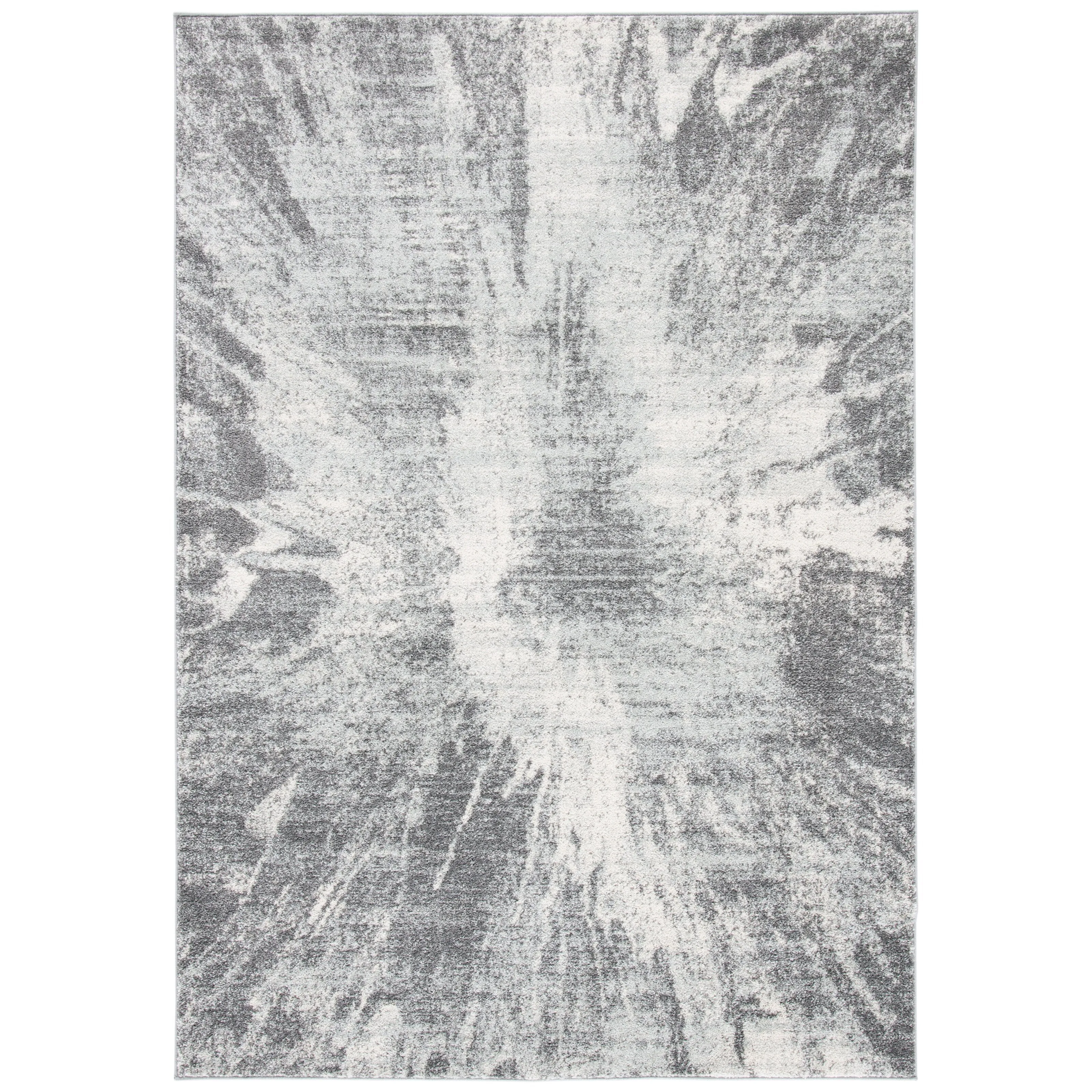 SAFAVIEH Tulum Avdotja Modern Abstract Burst Rug - Ivory/Grey - 8' x 10'