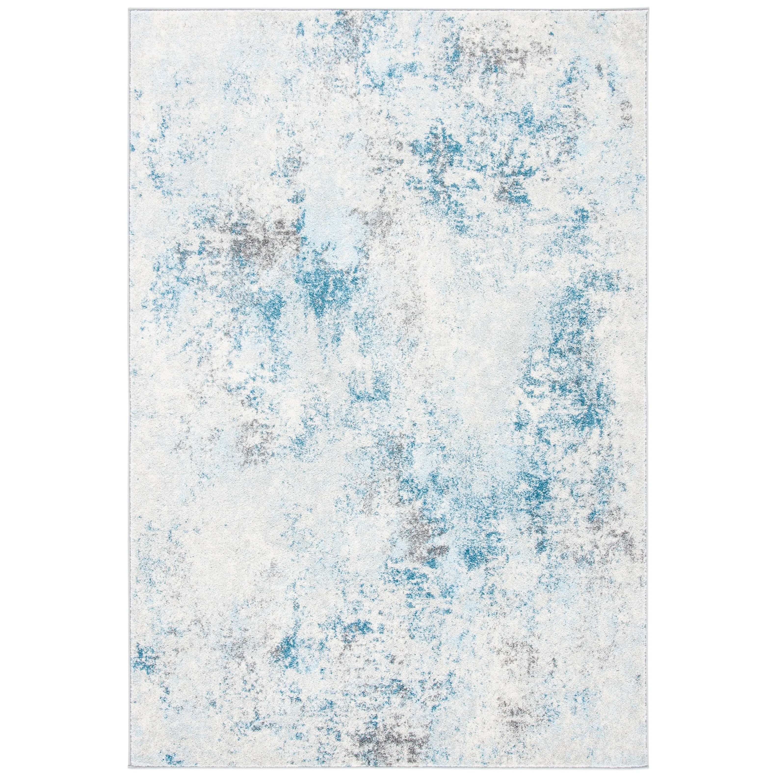 SAFAVIEH Tulum Ilze Modern Abstract Rug - Ivory/Blue - 8' x 10'
