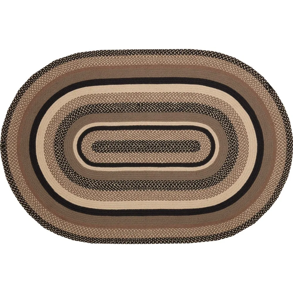 Sawyer Mill Charcoal Jute Rug Oval w/ Pad 48x72