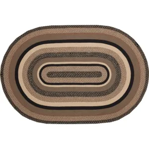 Sawyer Mill Charcoal Jute Rug Oval w/ Pad 48x72