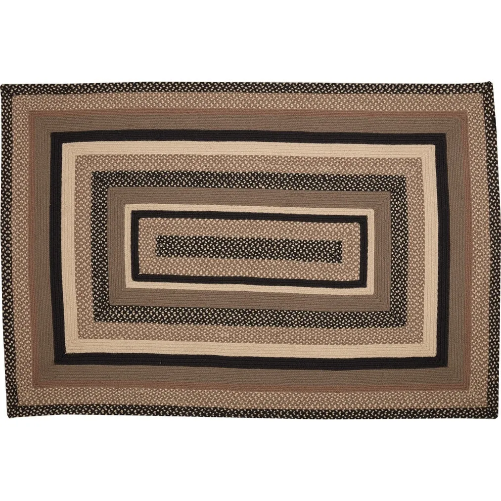 Sawyer Mill Charcoal Jute Rug Rect w/ Pad 48x72