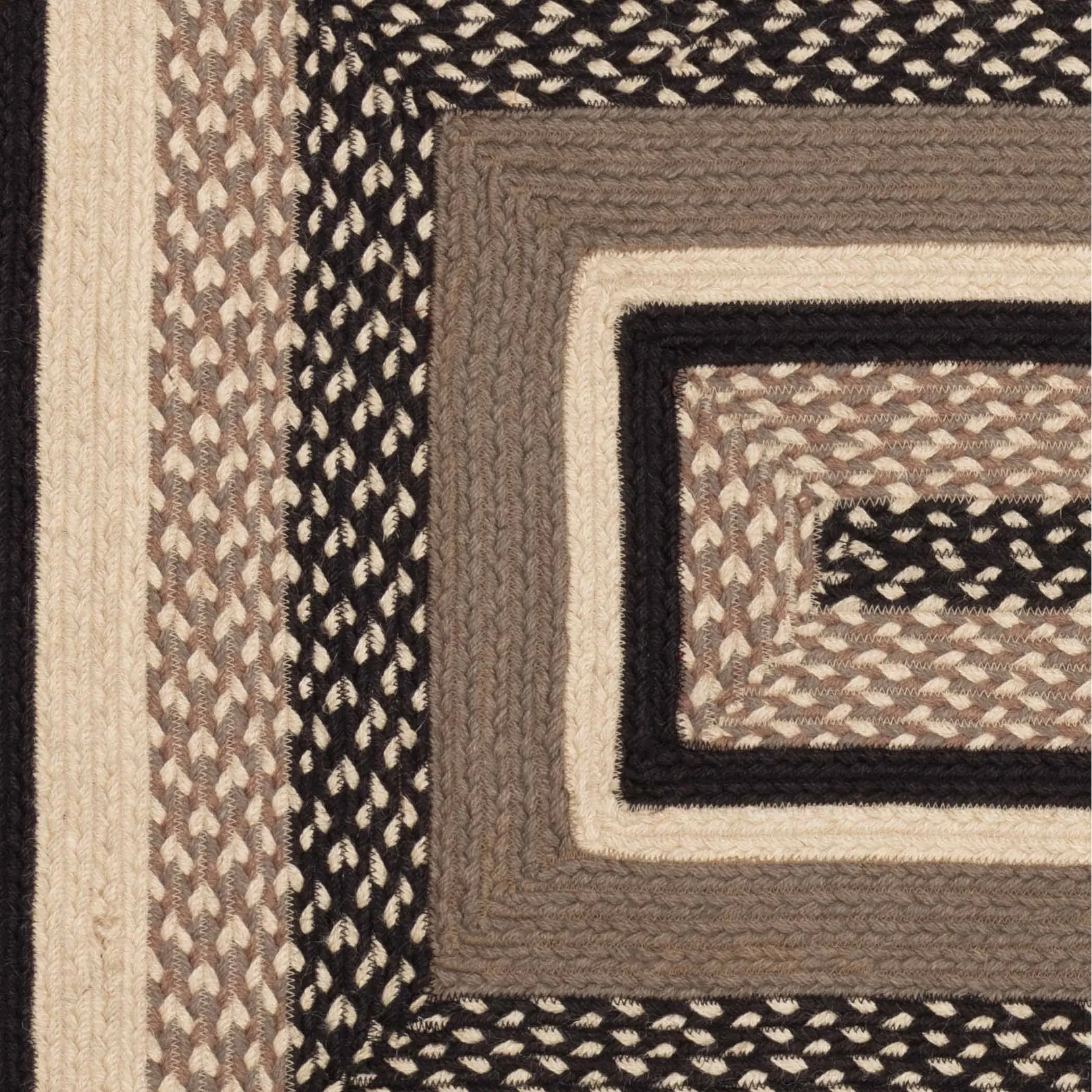 Sawyer Mill Charcoal Jute Rug Rect w/ Pad 48x72