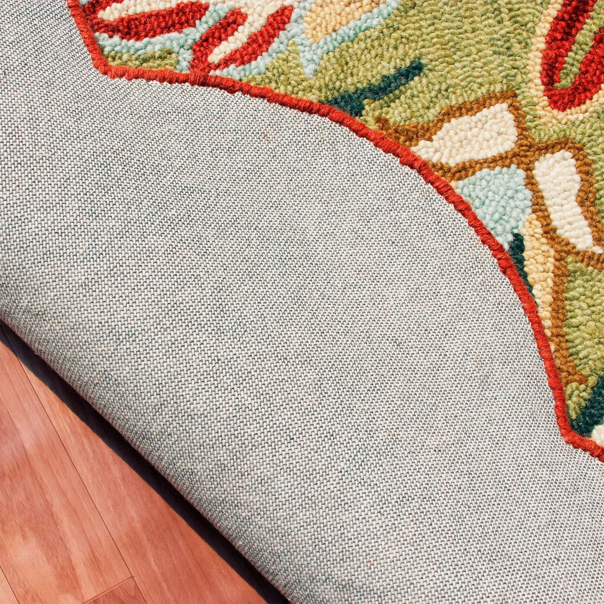 Sevita Dana Aqua Blue/Gray Bohemian Medallion Hand-Tufted Wool Round Rug