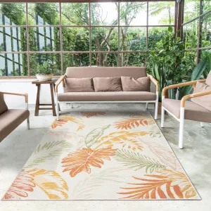 Sevita Multi/Ivory Coastal Indoor/Outdoor Reversible Area Rug