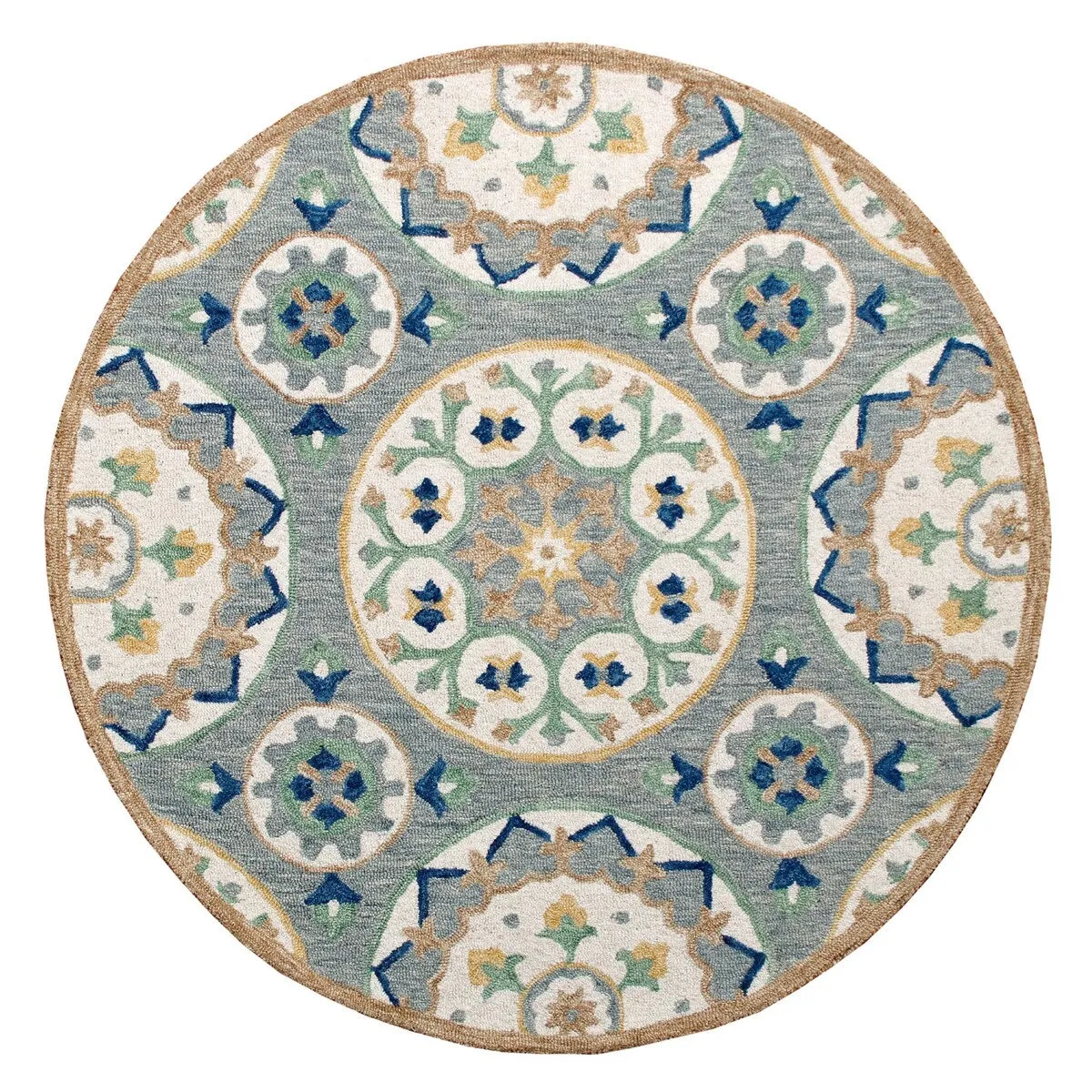 Sevita Suzani Round Area Rug