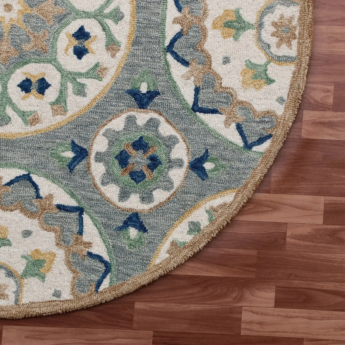 Sevita Suzani Round Area Rug