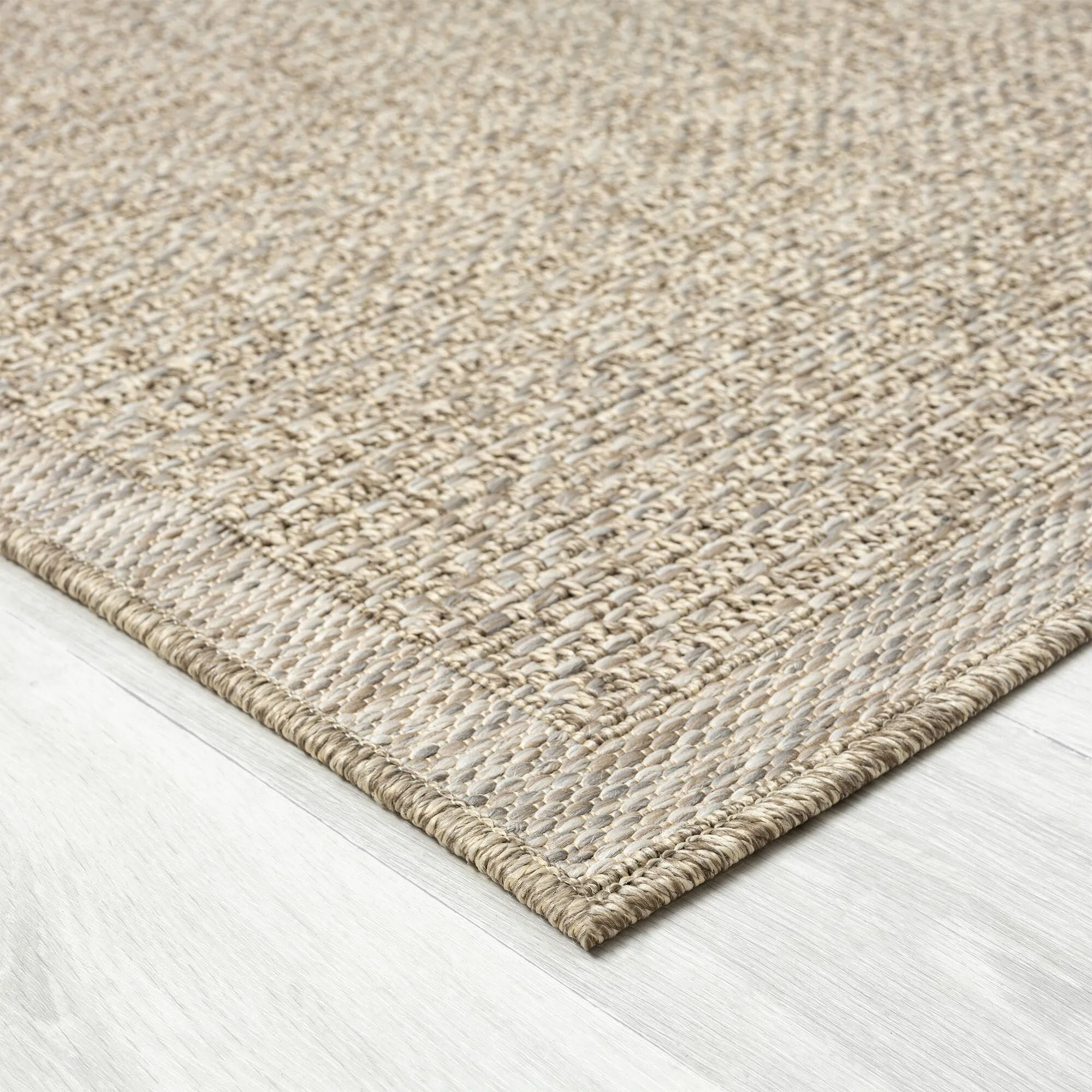 Sevita Tan/Brown Modern Solid Indoor Outdoor Area Rug
