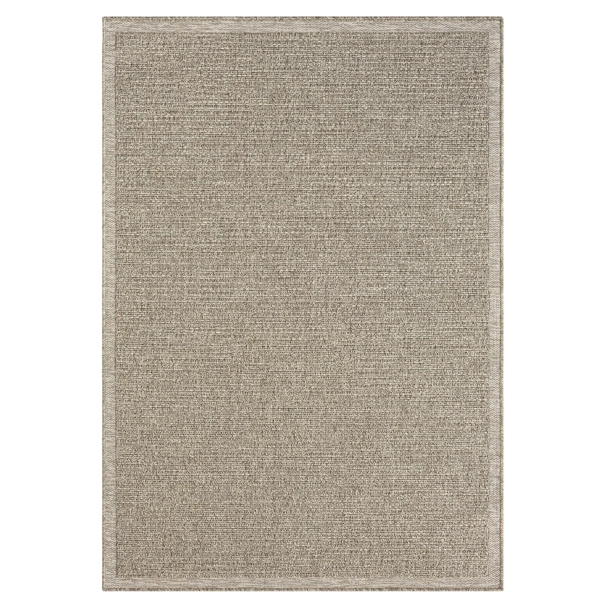 Sevita Tan/Brown Modern Solid Indoor Outdoor Area Rug