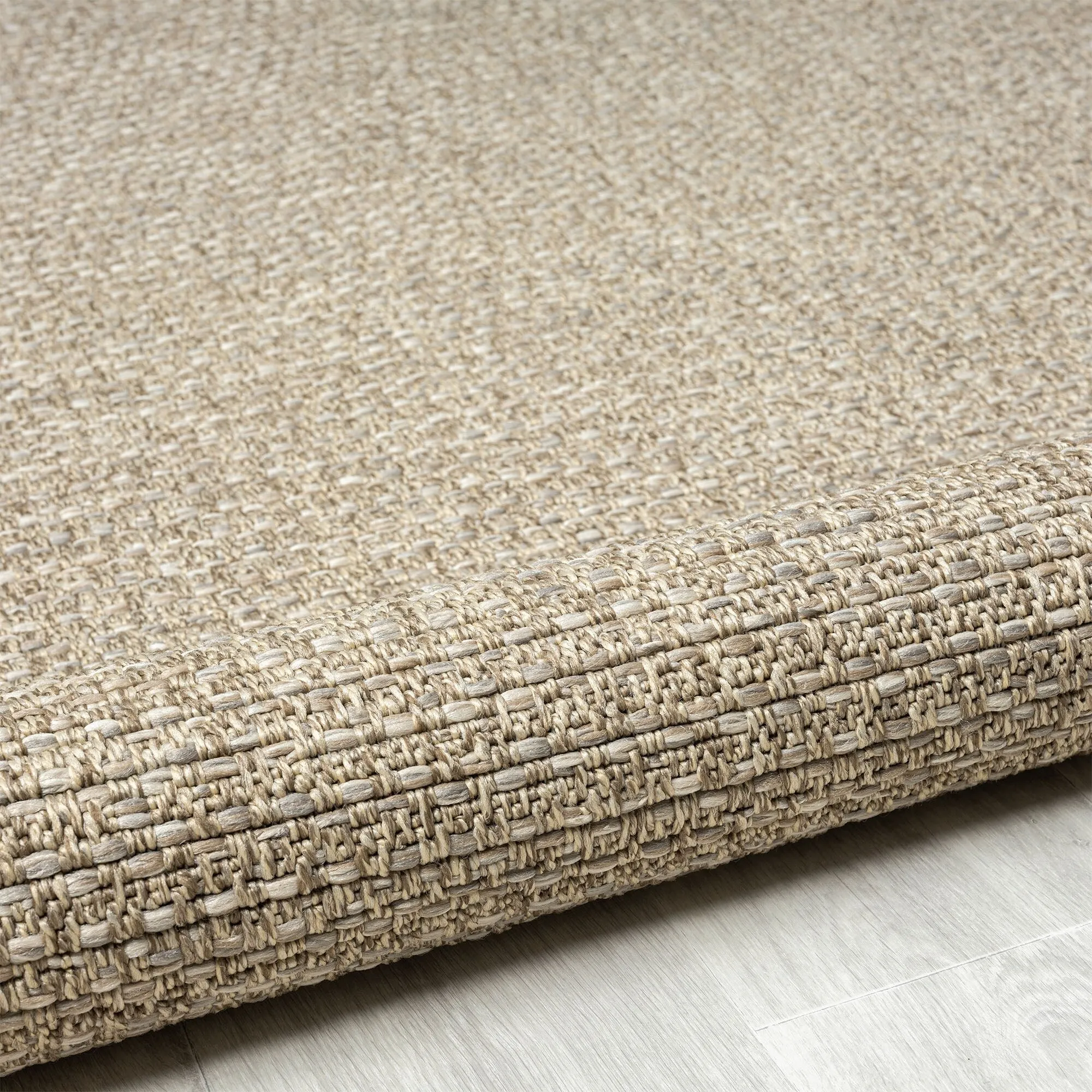 Sevita Tan/Brown Modern Solid Indoor Outdoor Area Rug