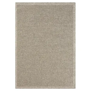 Sevita Tan/Brown Modern Solid Indoor Outdoor Area Rug
