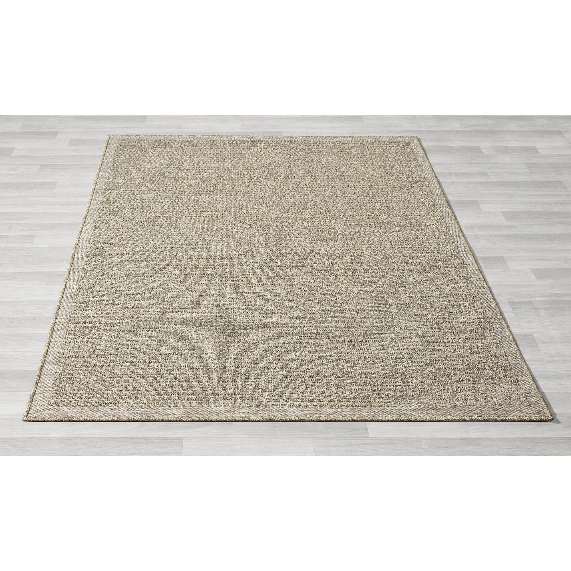 Sevita Tan/Brown Modern Solid Indoor Outdoor Area Rug