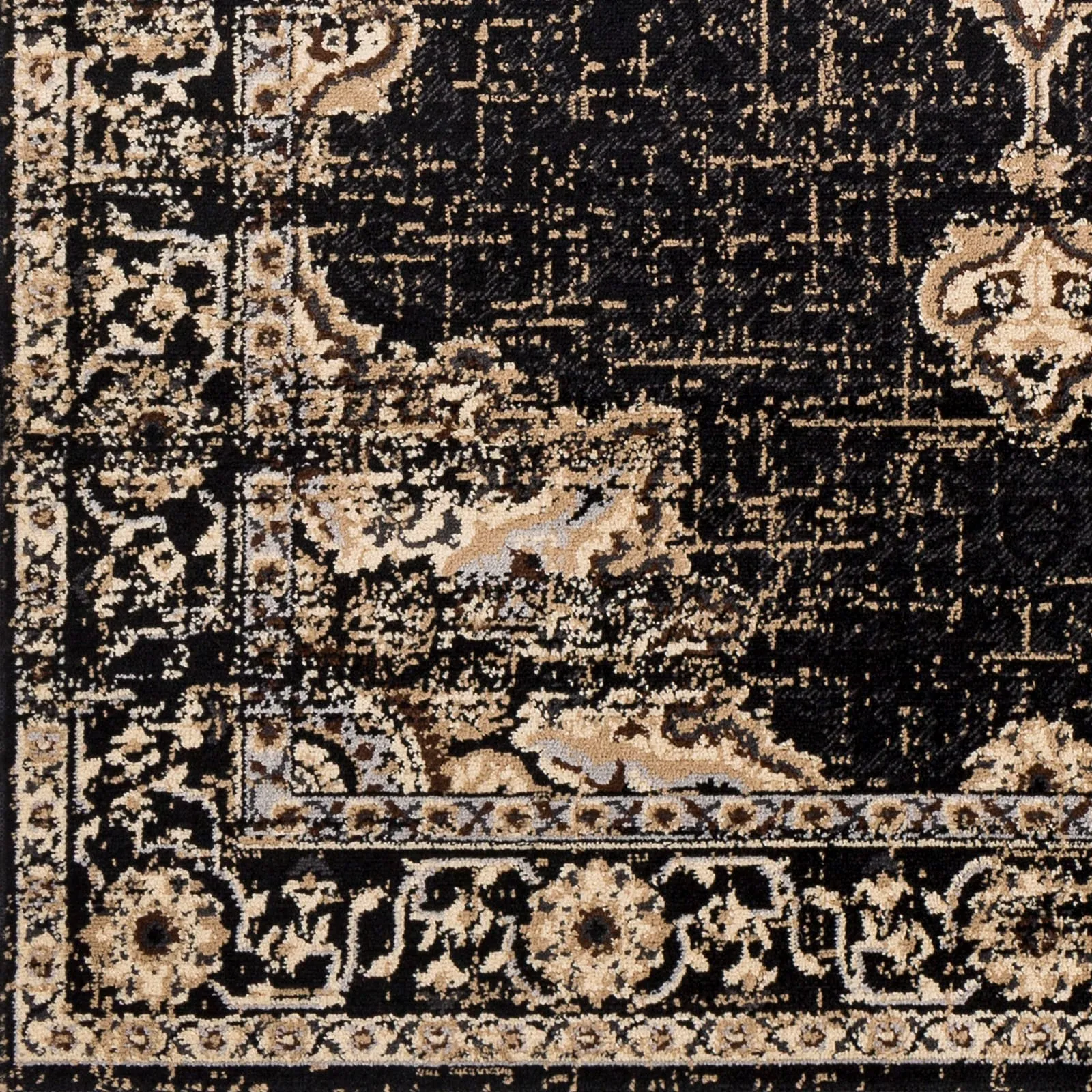 Sheridan Traditional Black Area Rug - 7' 9 x 11' 2