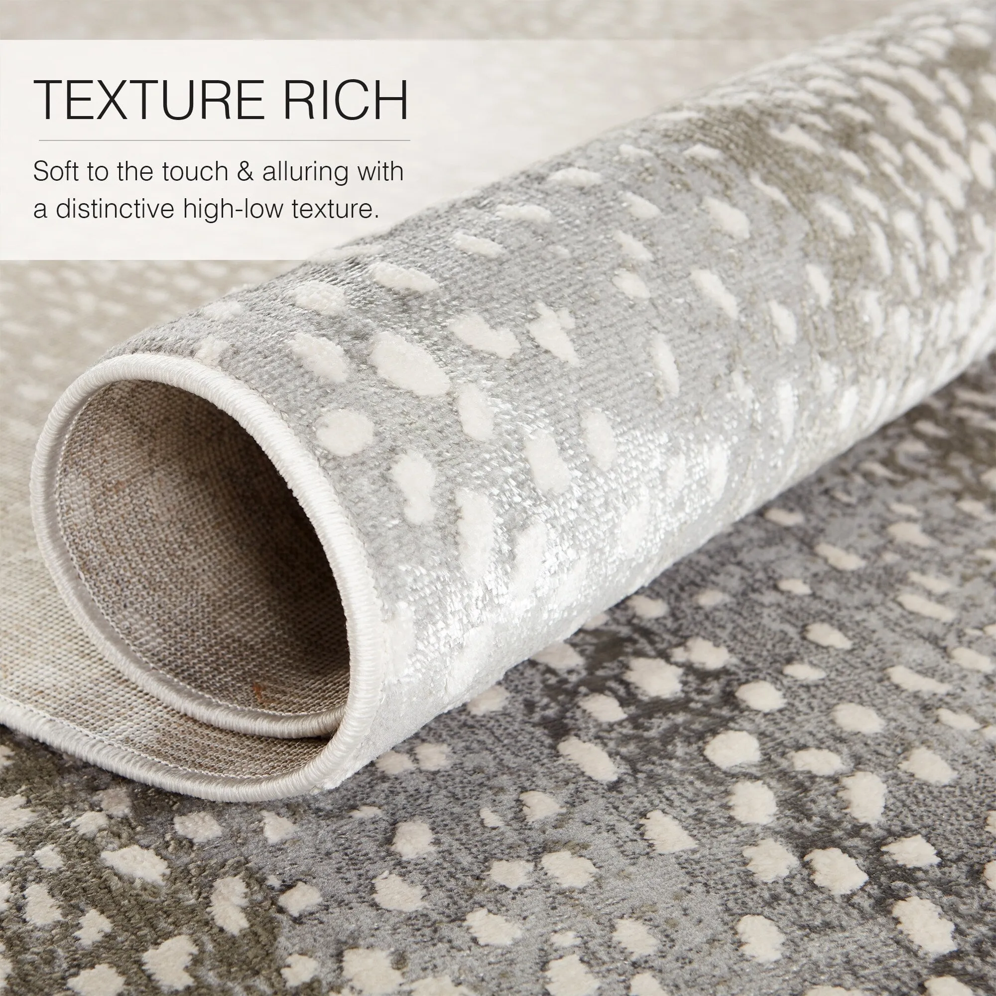 Silver Orchid Axis Animal Print Spotted Area Rug