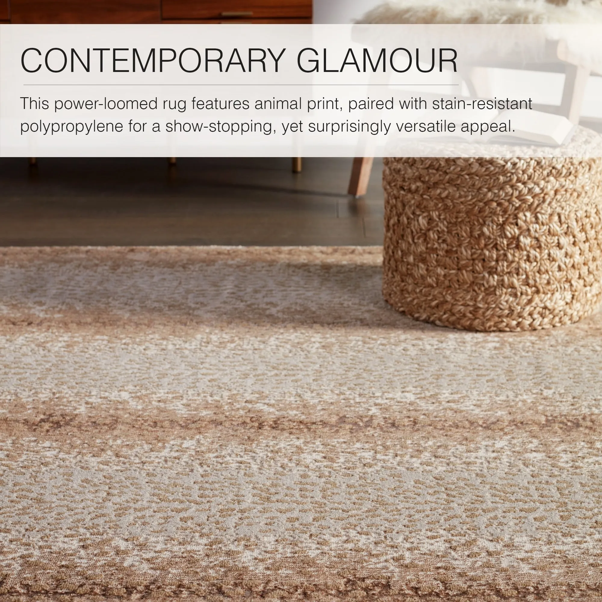 Silver Orchid Axis Animal Print Spotted Area Rug