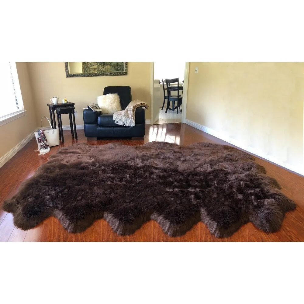 Silver Orchid Nansen Luxurious Faux Sheepskin Pelt Shag Rug