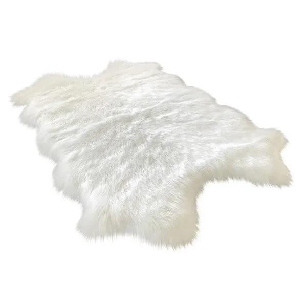 Silver Orchid Nansen Luxurious Faux Sheepskin Pelt Shag Rug