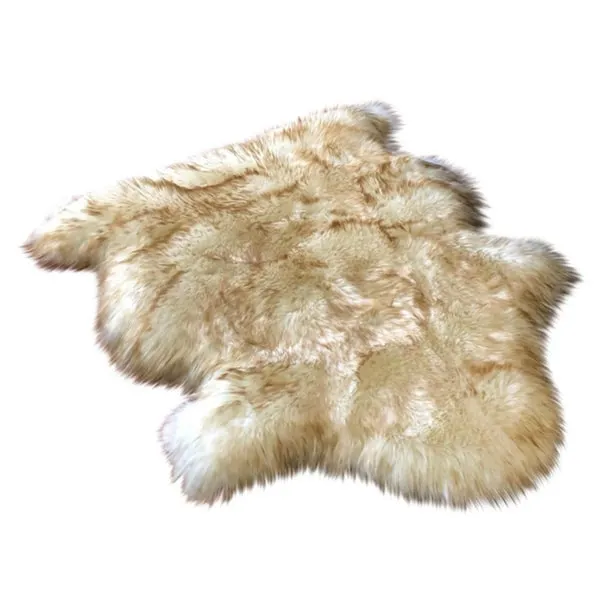 Silver Orchid Nansen Luxurious Faux Sheepskin Pelt Shag Rug