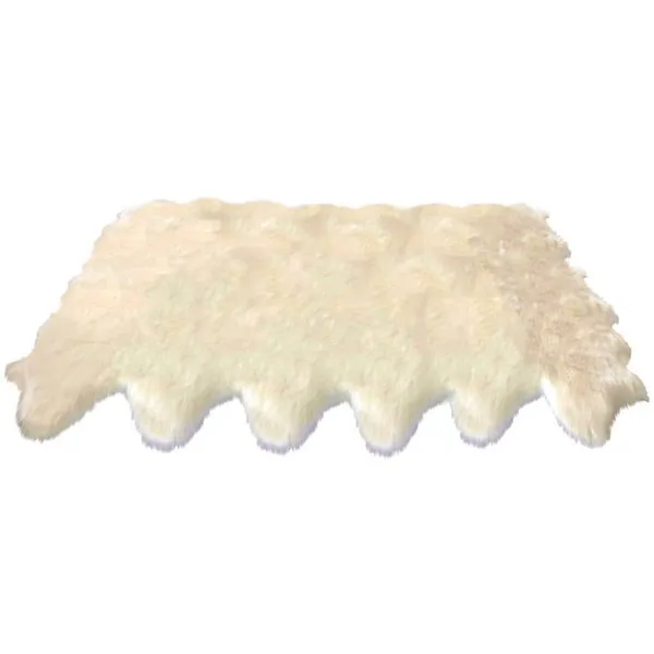 Silver Orchid Nansen Luxurious Faux Sheepskin Pelt Shag Rug