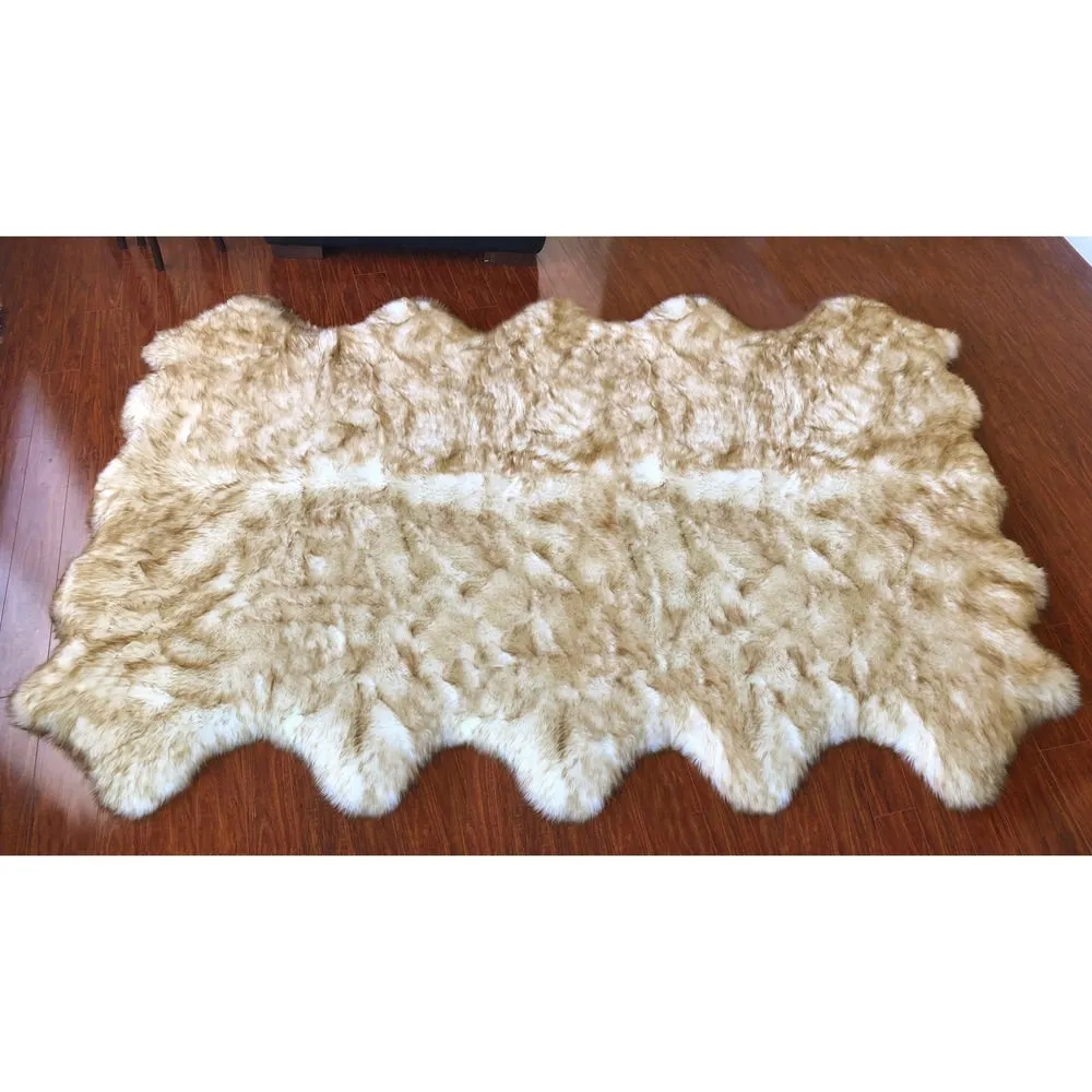 Silver Orchid Nansen Luxurious Faux Sheepskin Pelt Shag Rug