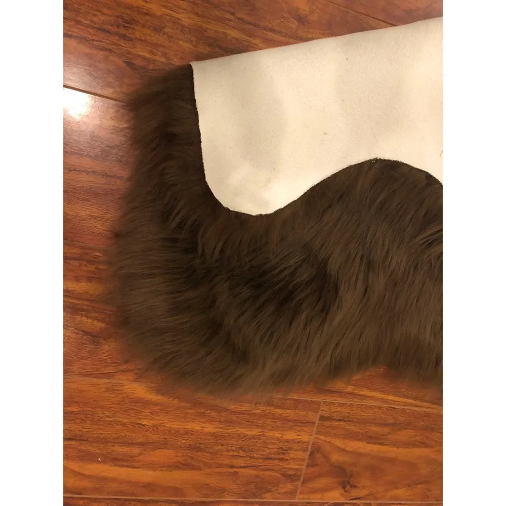 Silver Orchid Nansen Luxurious Faux Sheepskin Pelt Shag Rug