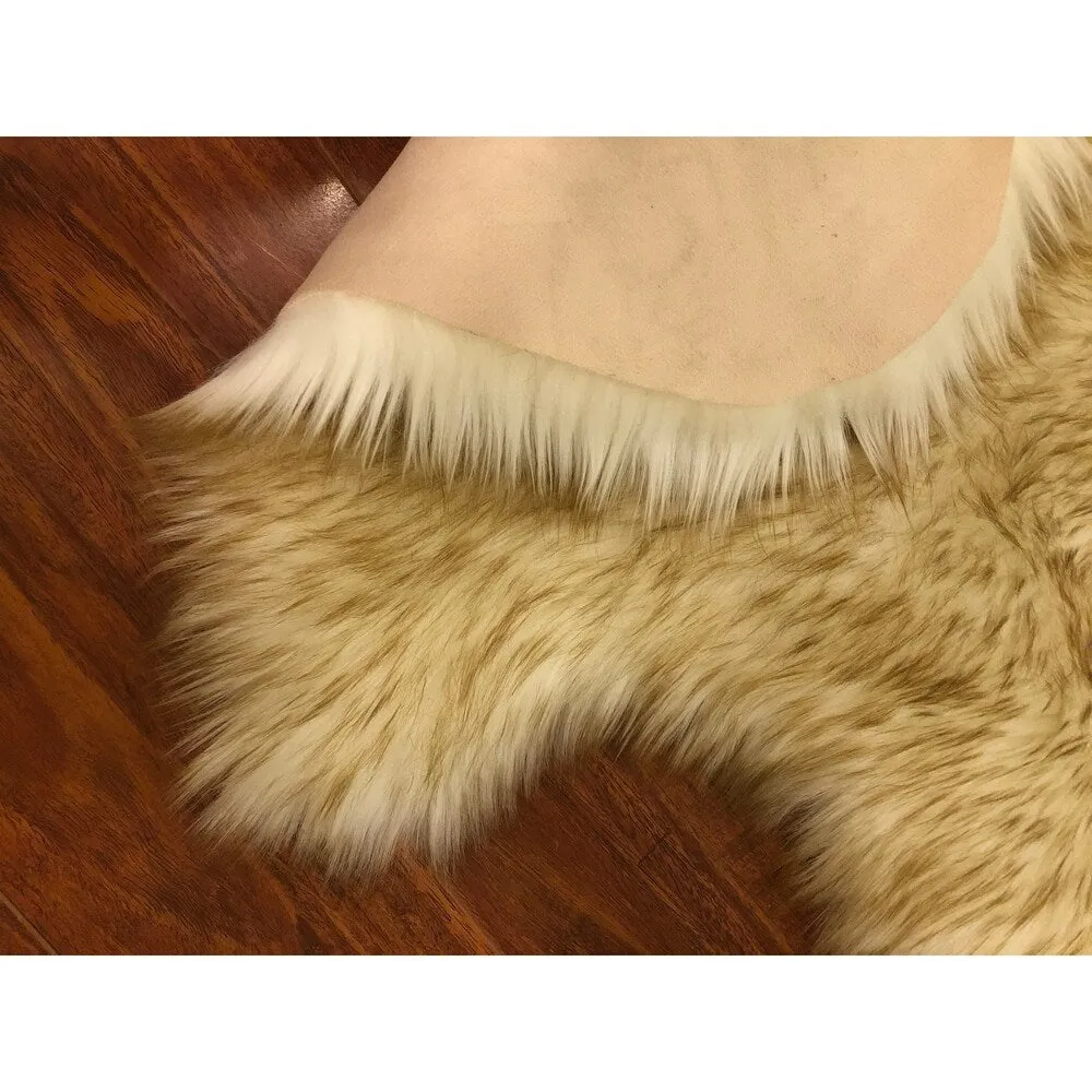 Silver Orchid Nansen Luxurious Faux Sheepskin Pelt Shag Rug