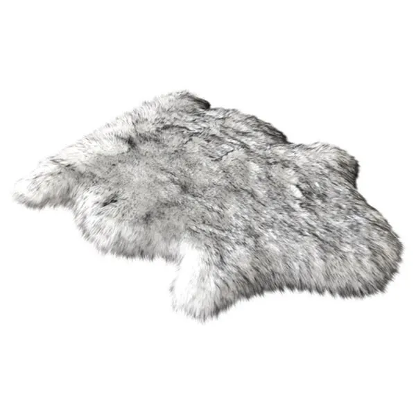 Silver Orchid Nansen Luxurious Faux Sheepskin Pelt Shag Rug