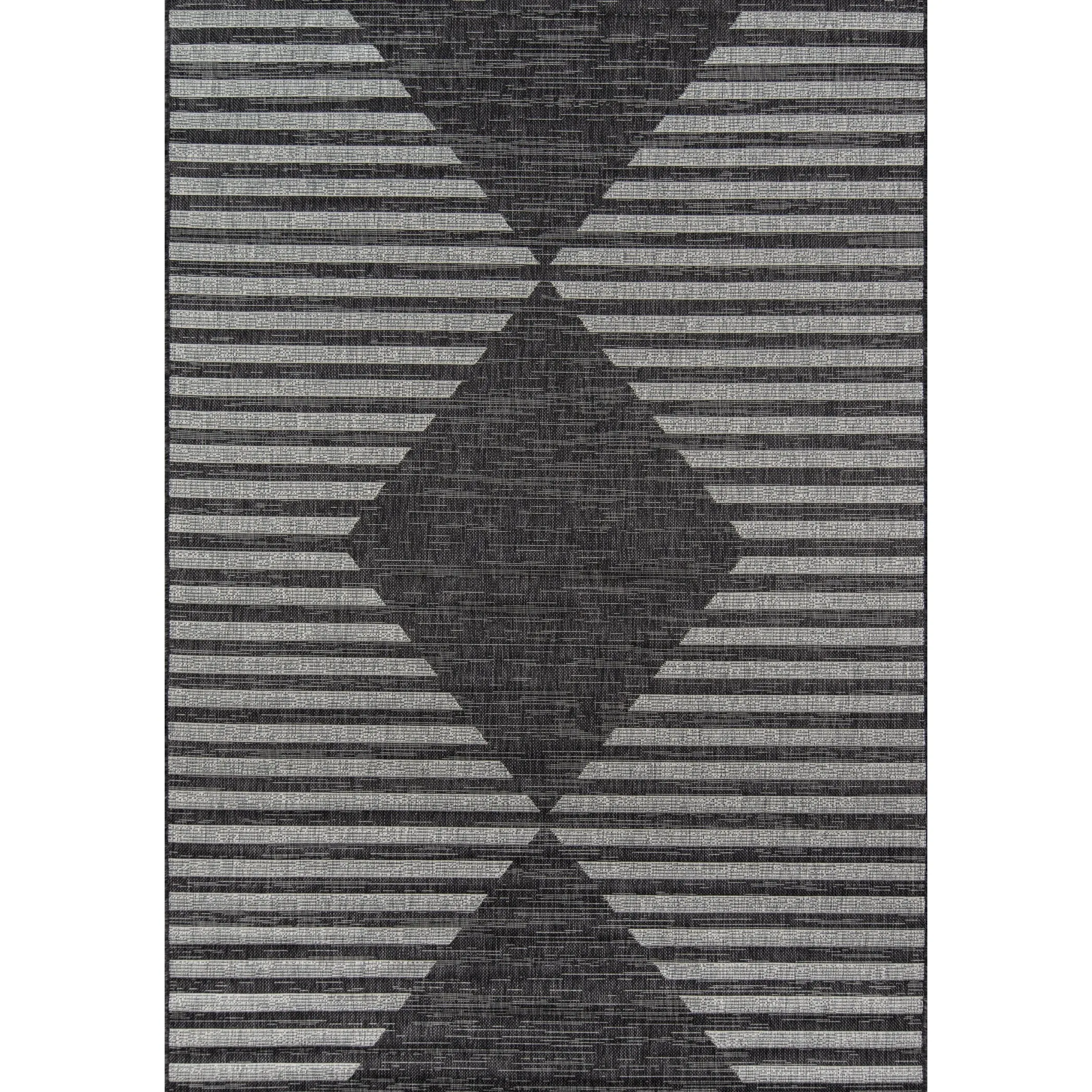 Skyline Decor Charcoal Villa Rugs in Rectangle Shape - Big