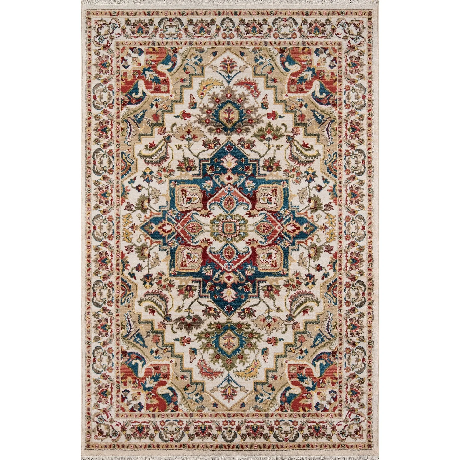 Skyline Decor Ivory Lenox Rugs in Rectangle Shape - Big